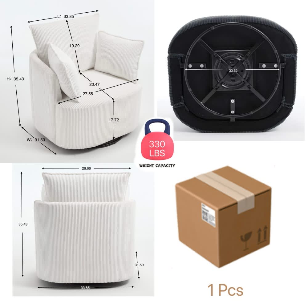 Coolbibila ZARIA-CHAIR-WHITE chairs - View #3