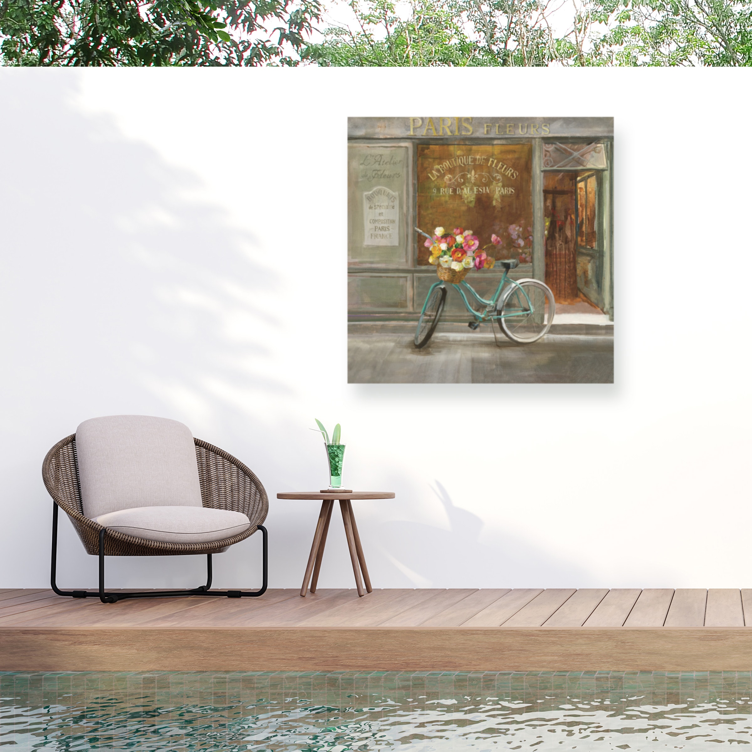 Trademark Fine Art Danhui Nai French Flower Shop V2 Outdoor  Canvas