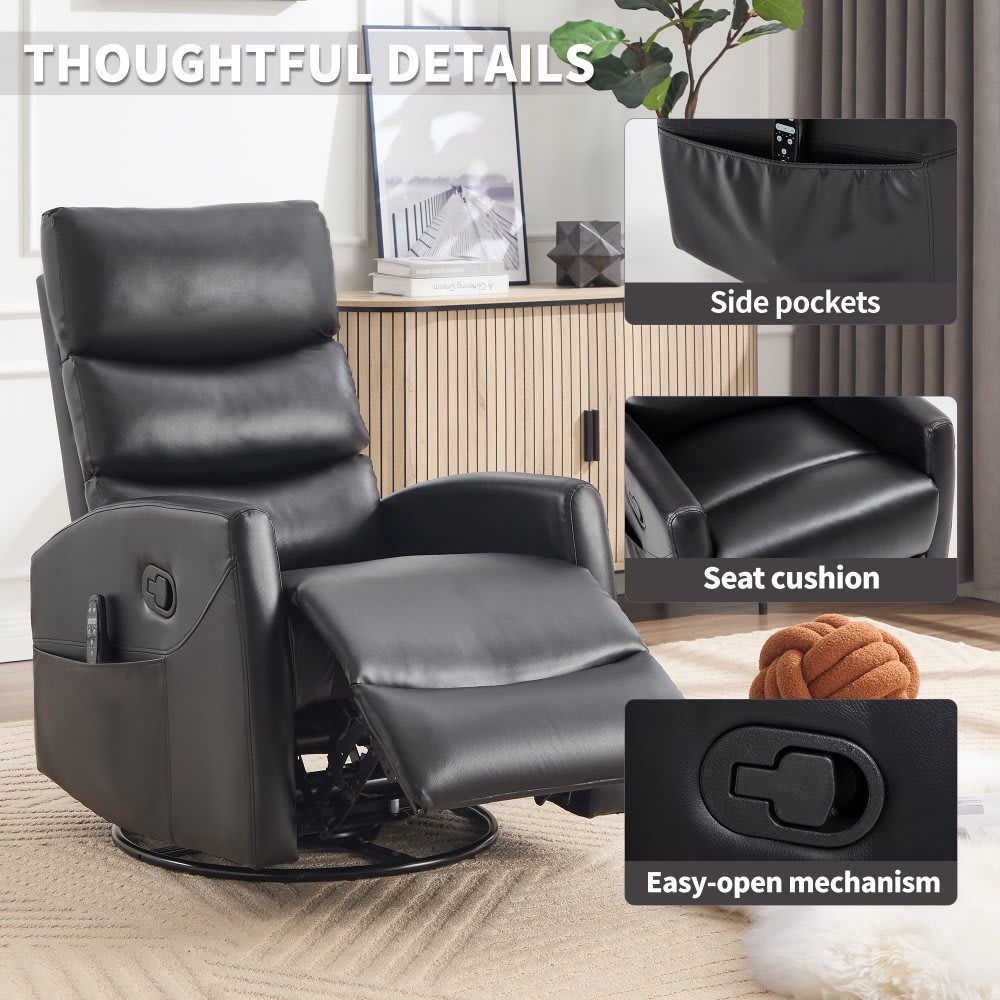 Coolbibila KALI-RECLINER-BLACK chairs - View #2