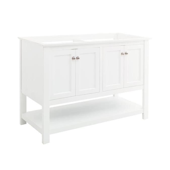 Fresca Manchester 48 In White Bathroom, Double Sink Bathroom Vanities Without Tops