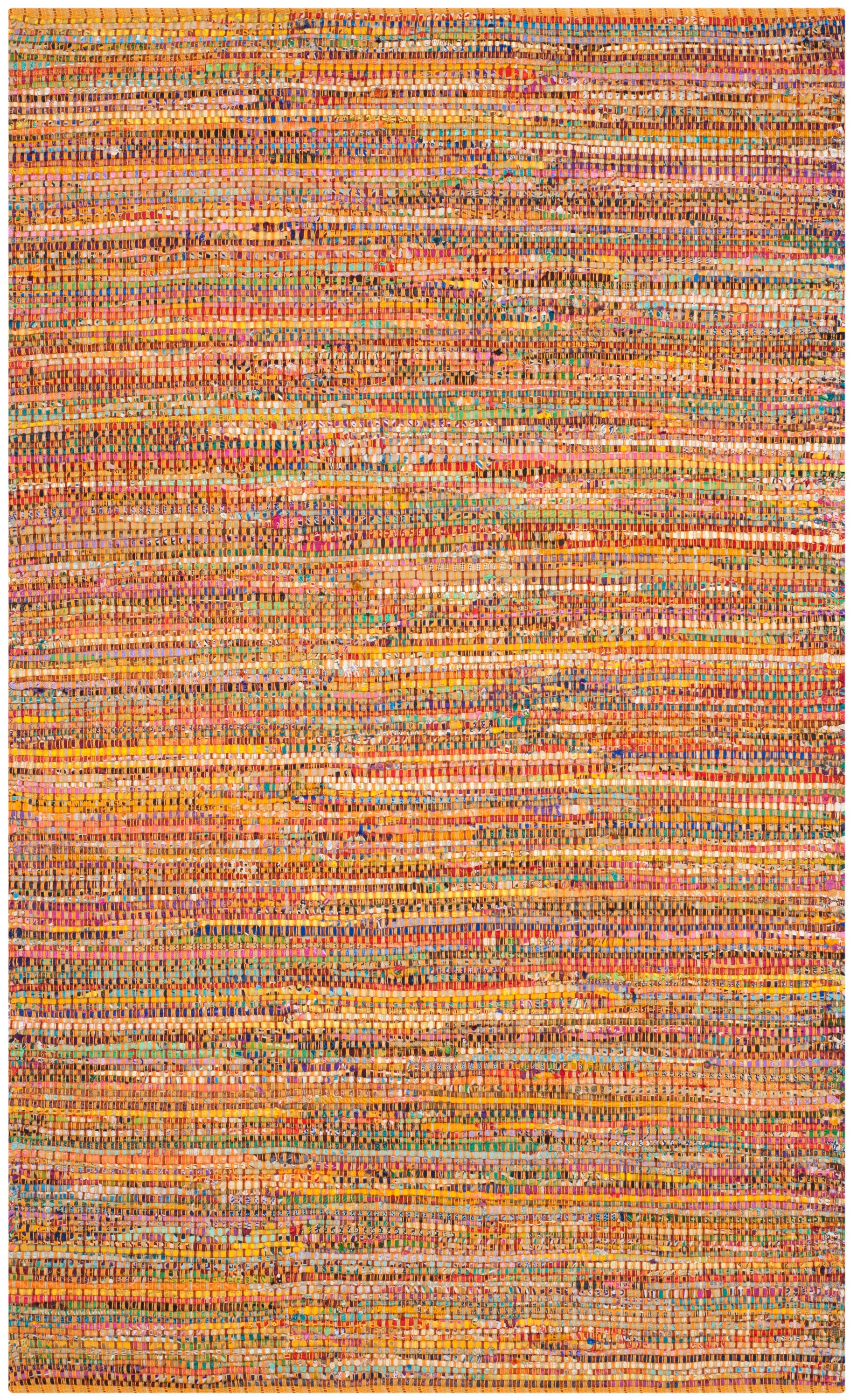Hand-Tufted Yellow Cotton Rectangular Kids Area Rug 4' x 6'