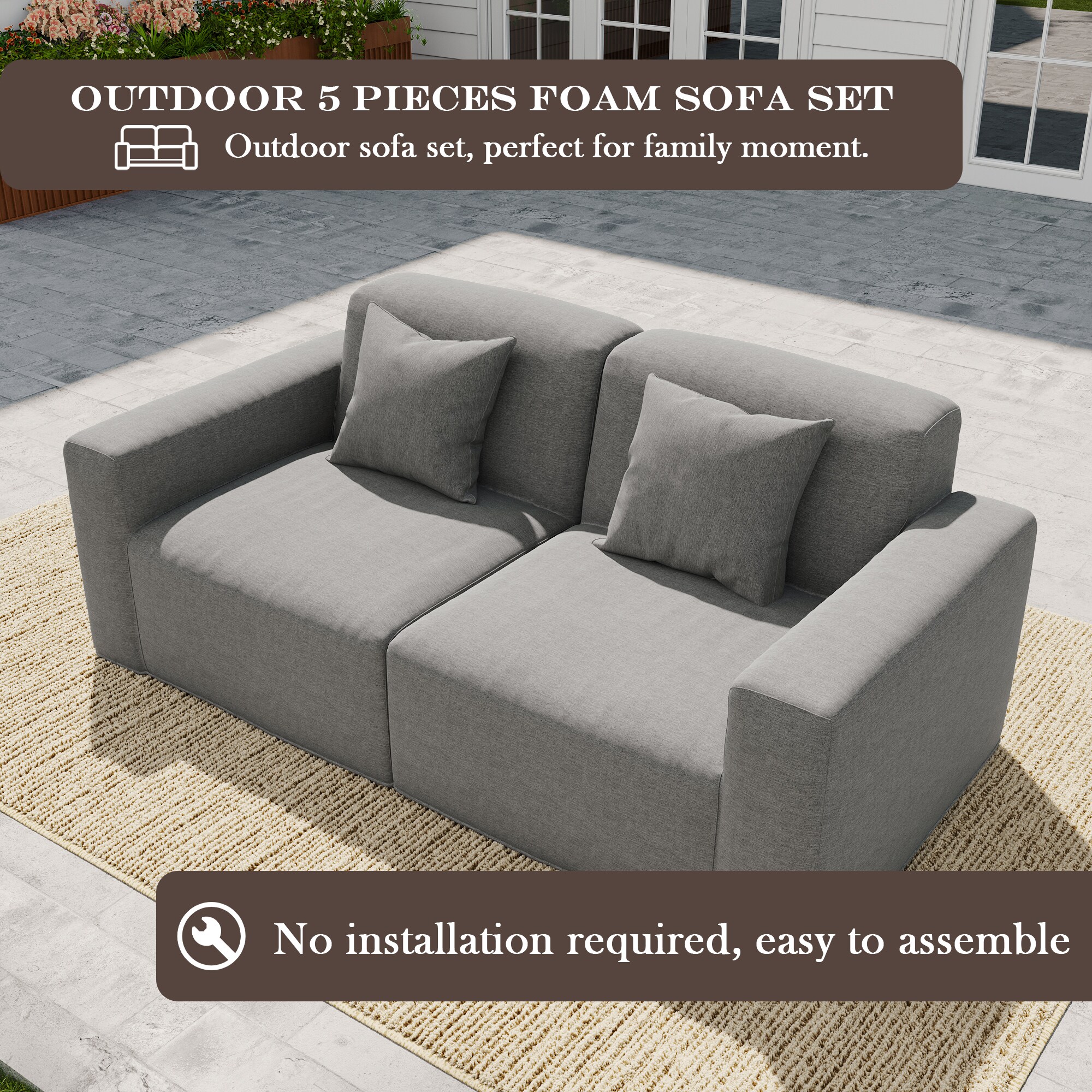 Dreamsidea LS-OP01-A-02 Patio-Sofas-Daybeds - View #6