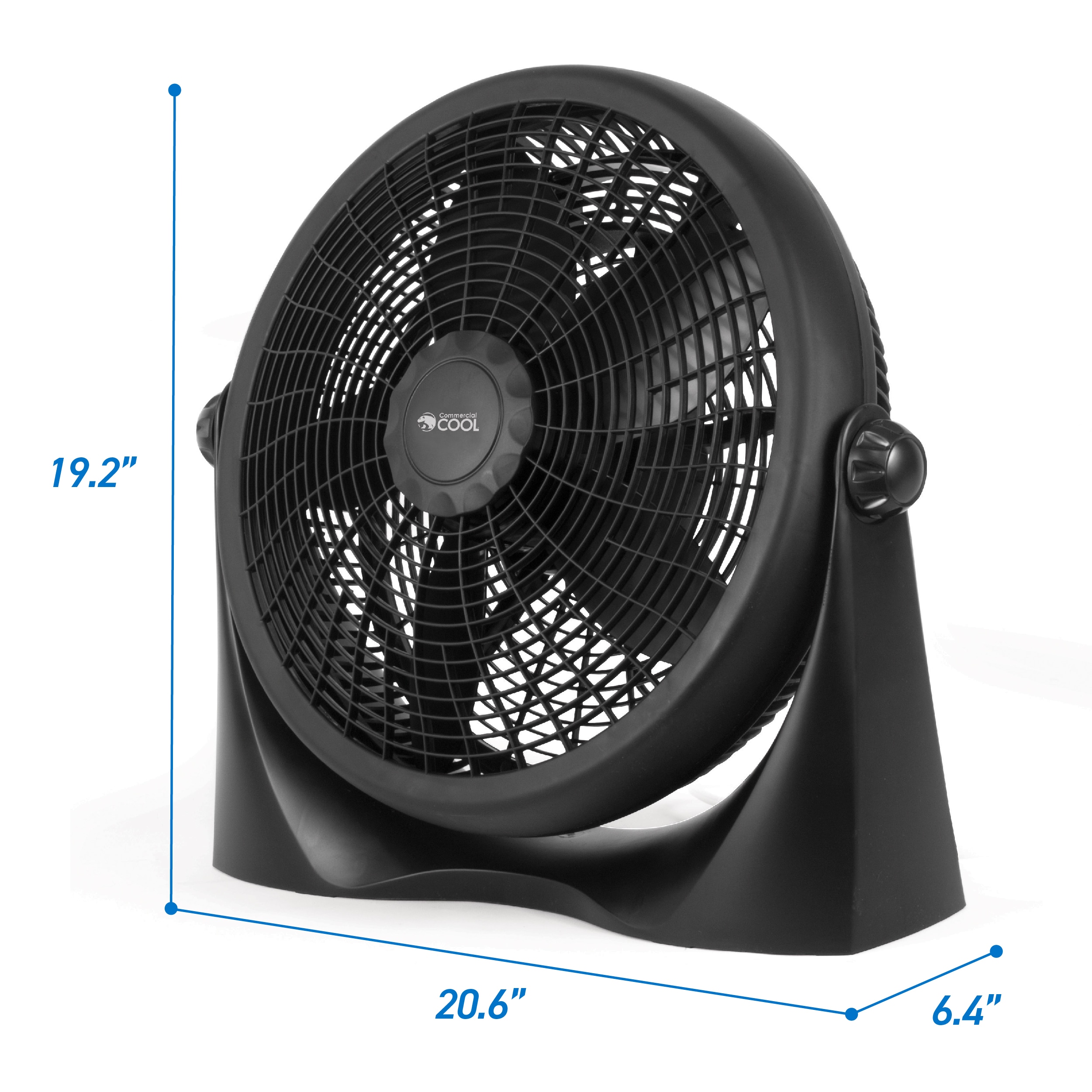Black+decker 15.6 in. 3-Speed High Velocity Floor Fan, Black