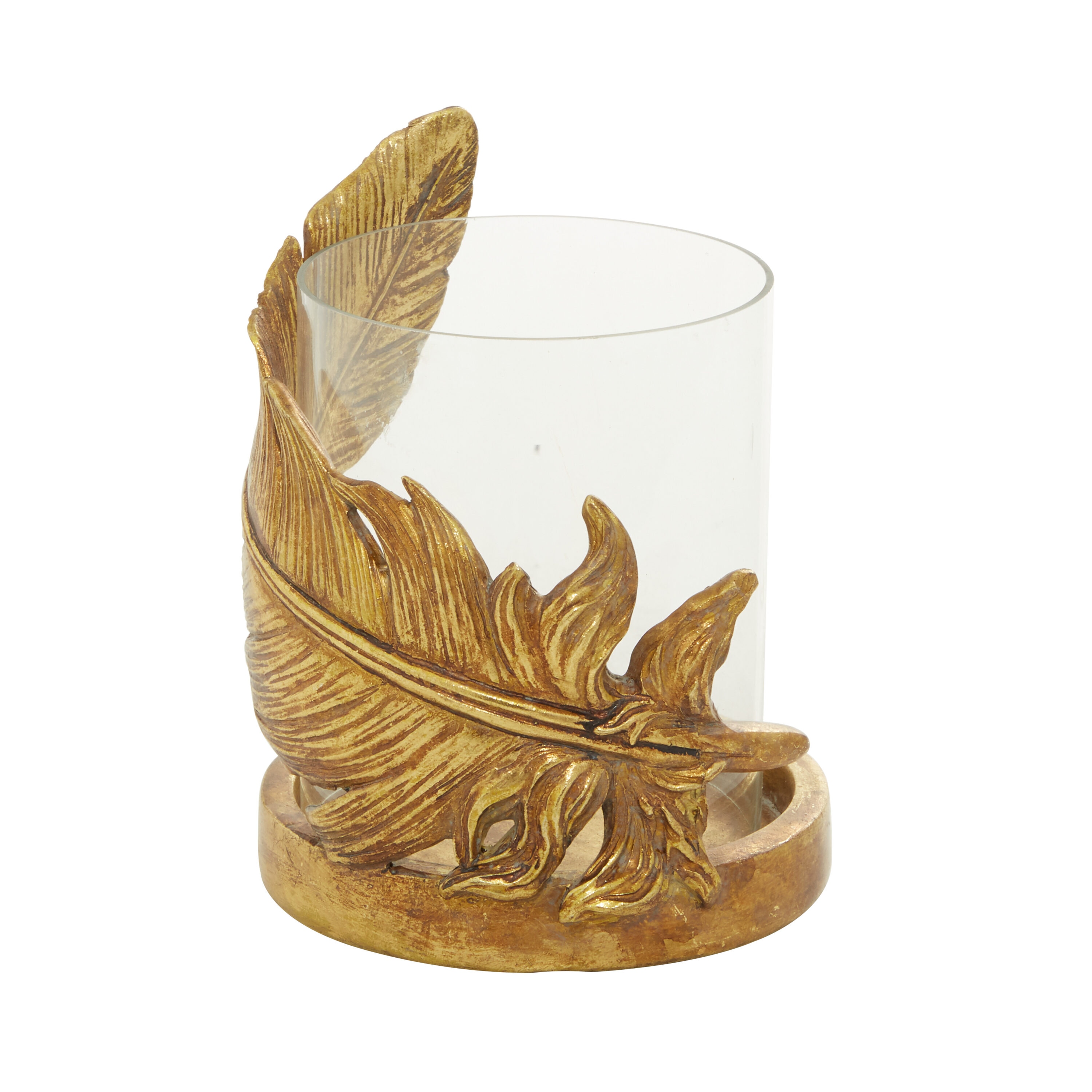 Grayson Lane 1 Candle Glass Hurricane Candle Holder in the Candle Holders  department at