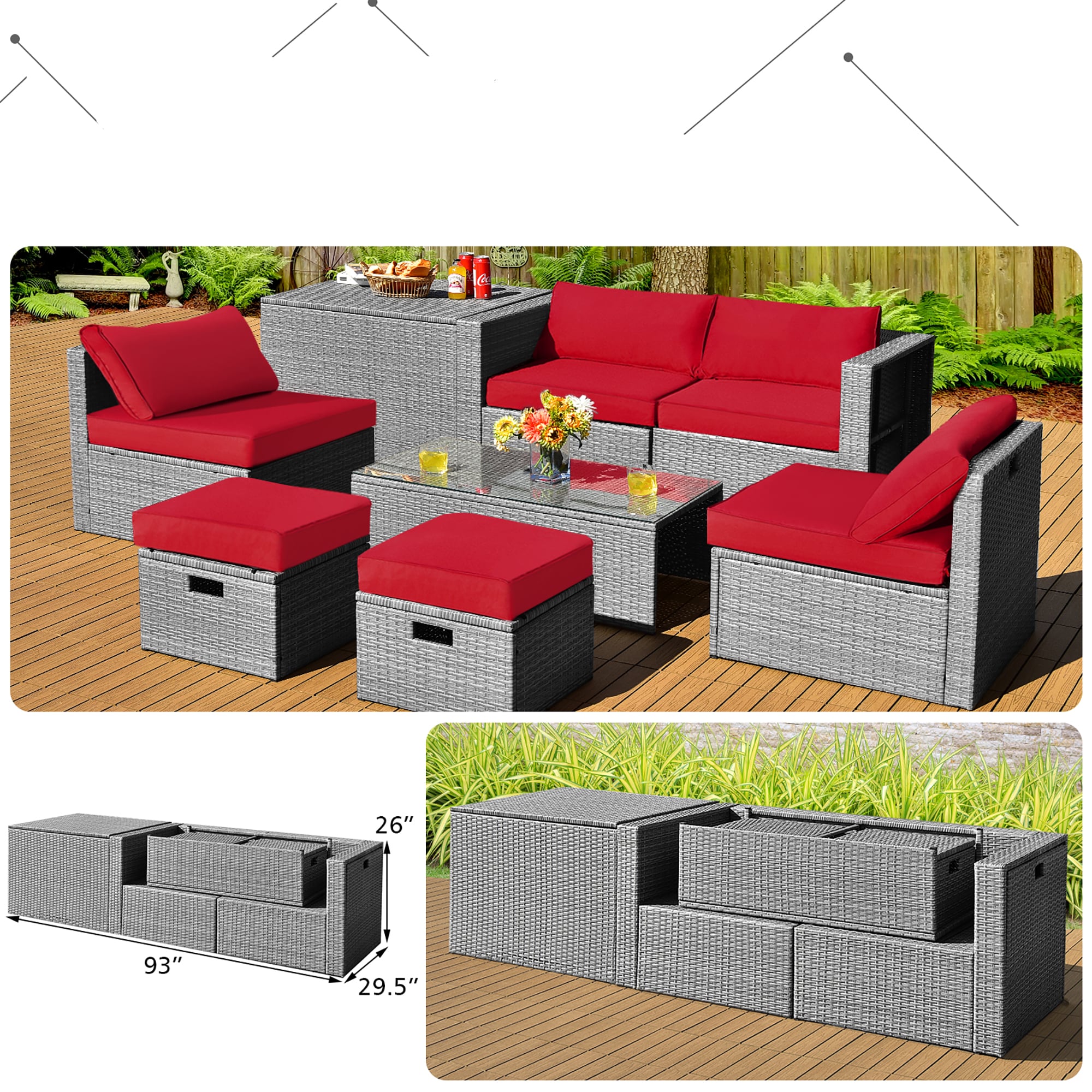 Costway HW68604RE+ Patio-Conversation-Sets - View #8