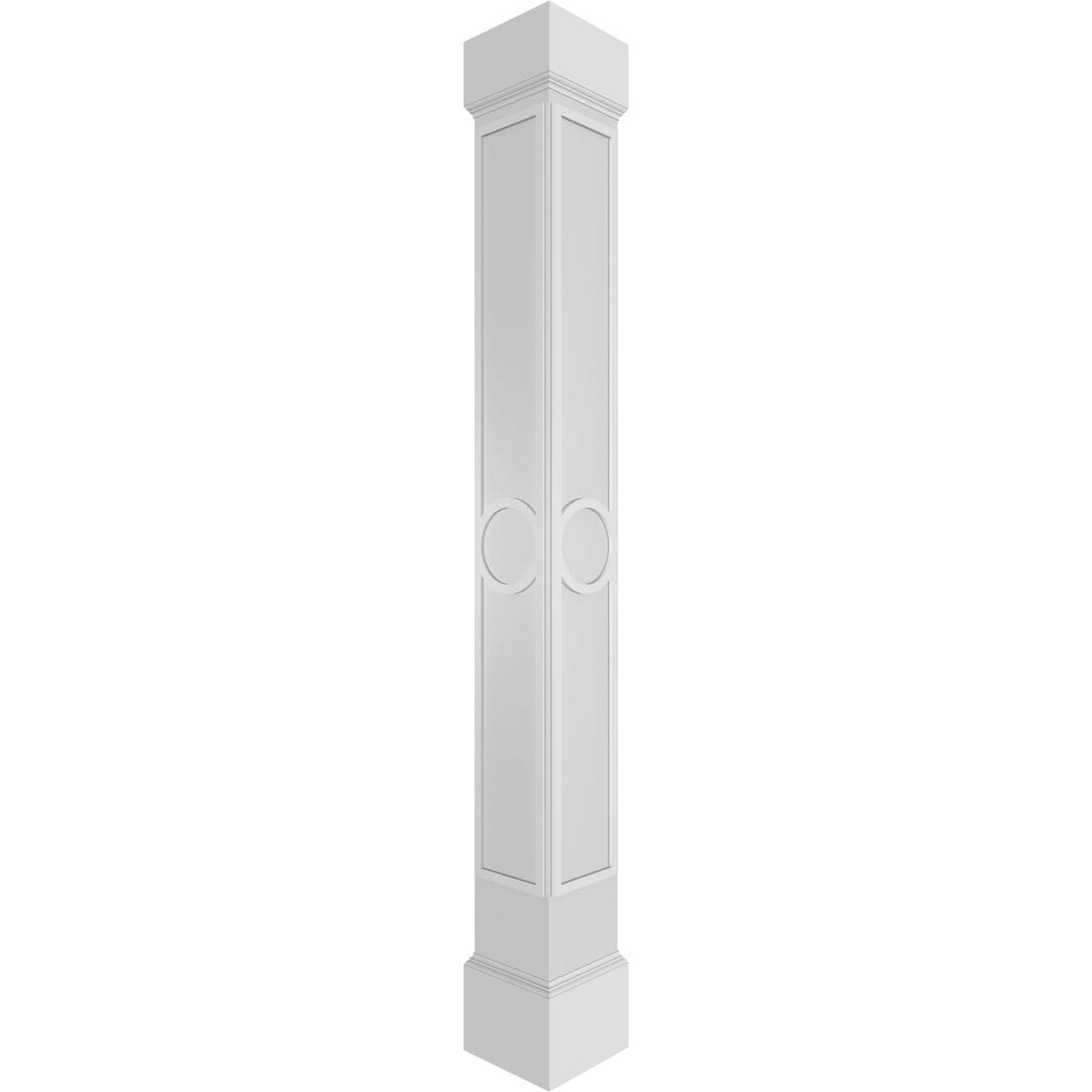 Ekena Millwork CC1010ENACDMIMI Arts Crafts Fretwork 10-Inches L x 10-Feet Unfinished PVC Column Wrap