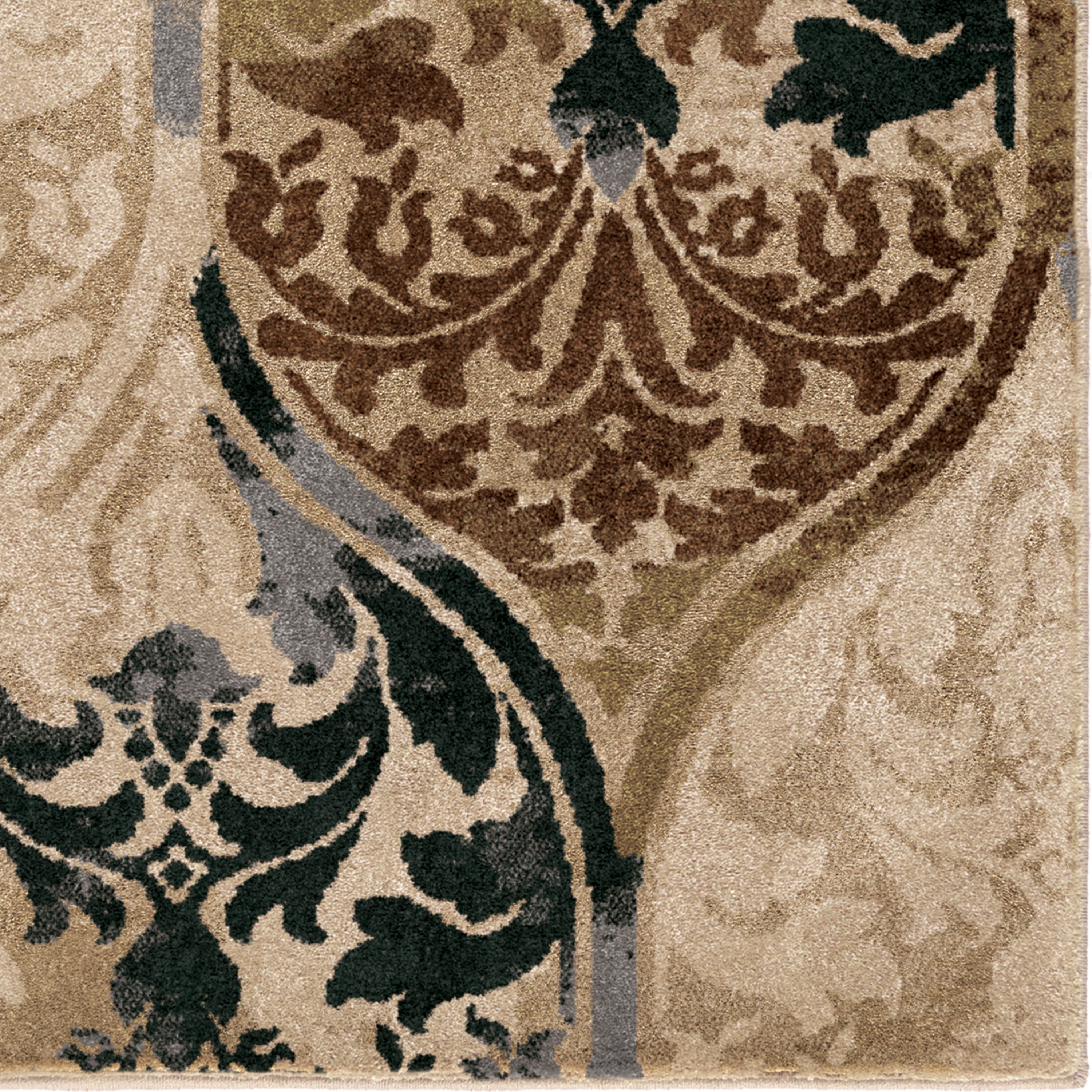 Orian Rugs Classic Ikat 8 X 11 Ivory Damask Area Rug At Lowes.com