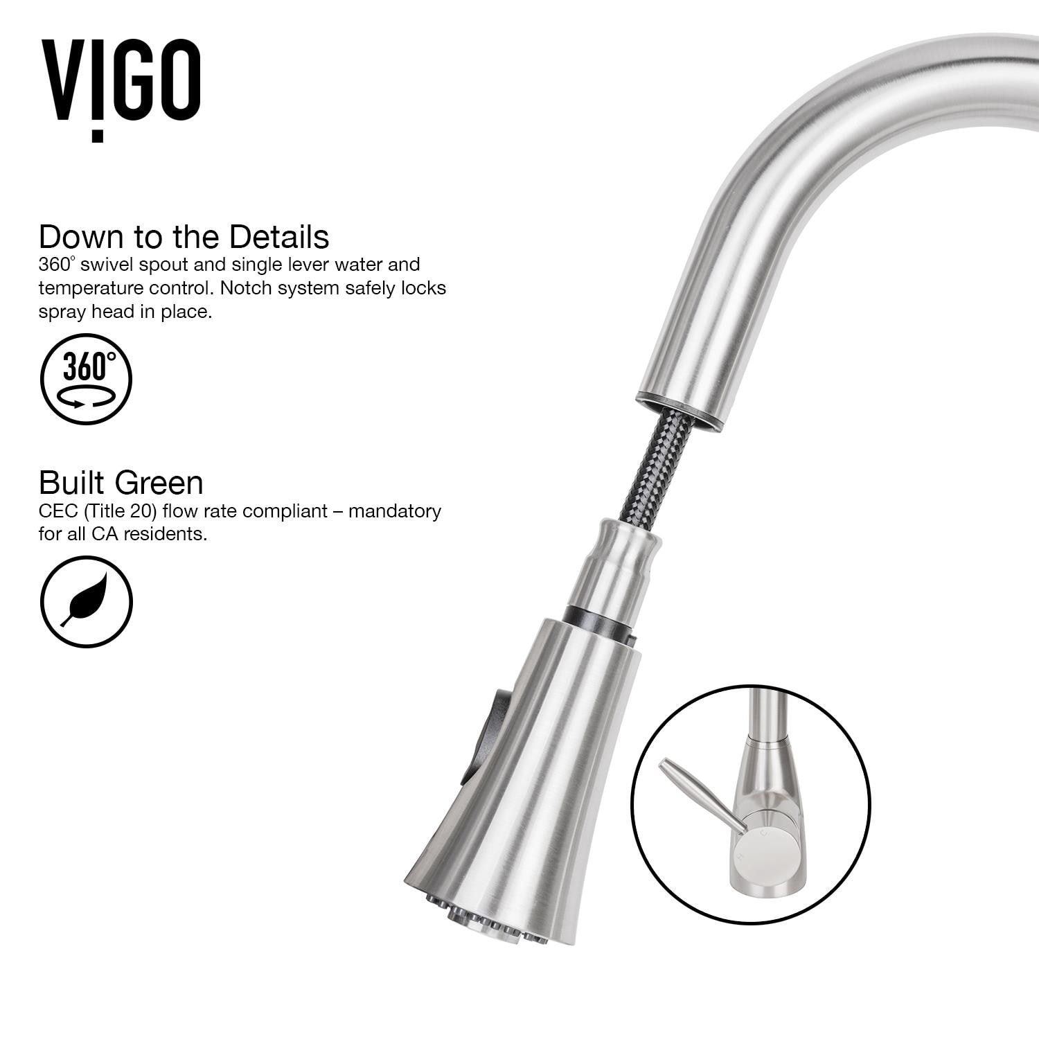 VIGO VG02013ST Kitchen-Faucets - View #5