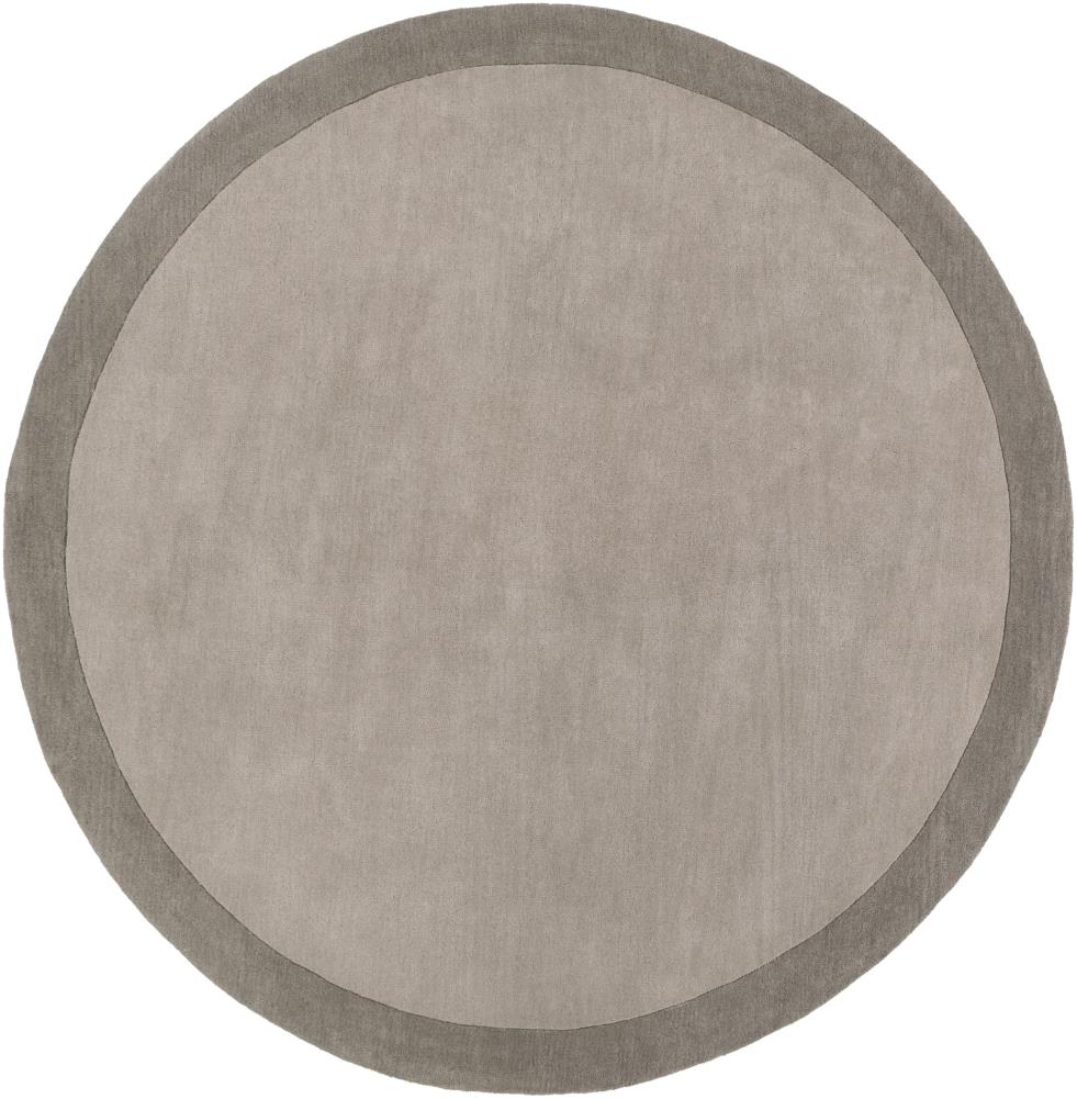 Surya MDS1000-8RD Madison Square 8 X 8 Wool Gray Round Indoor Solid Area Rug