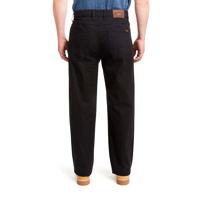Smith's Workwear Men's Black Stretch Canvas Work Pants (40 x 32) in the ...