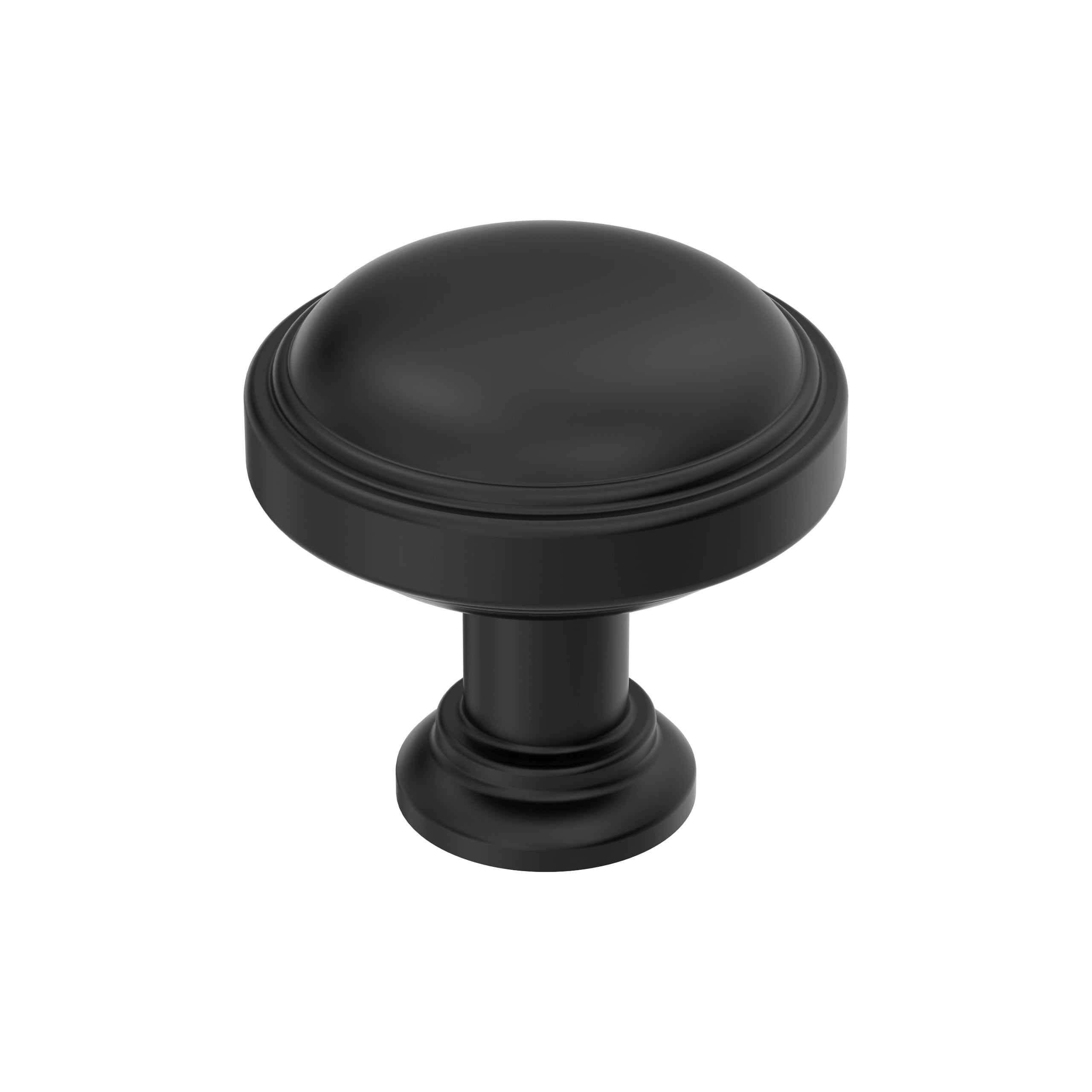 Amerock BP37720MB Enlivity 1-1/4-in Matte Black Round Traditional Cabinet Knob