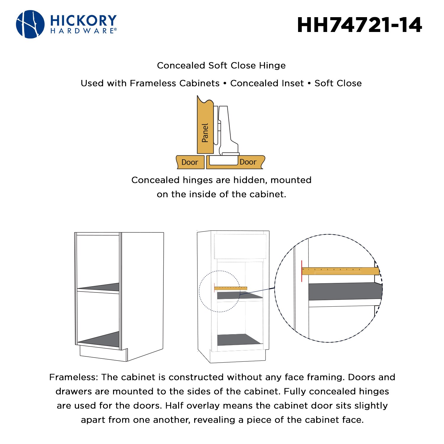 Hickory Hardware HH74721-14 Cabinet-Hinges - View #6