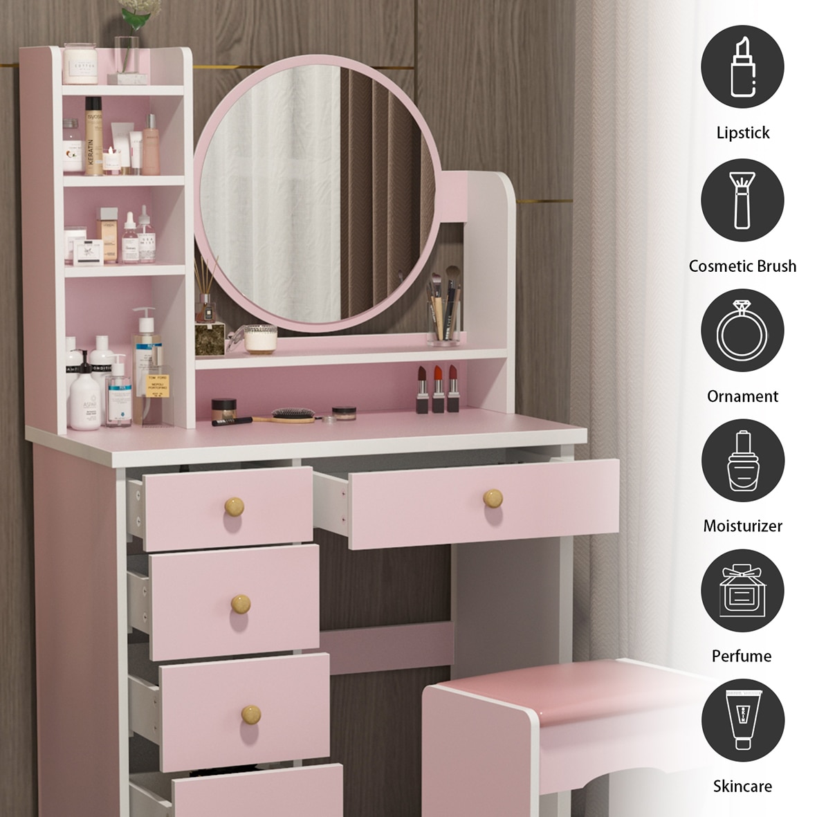 FUFU&GAGA LNN-WFKF210095-02 Bedroom-Vanities - View #9