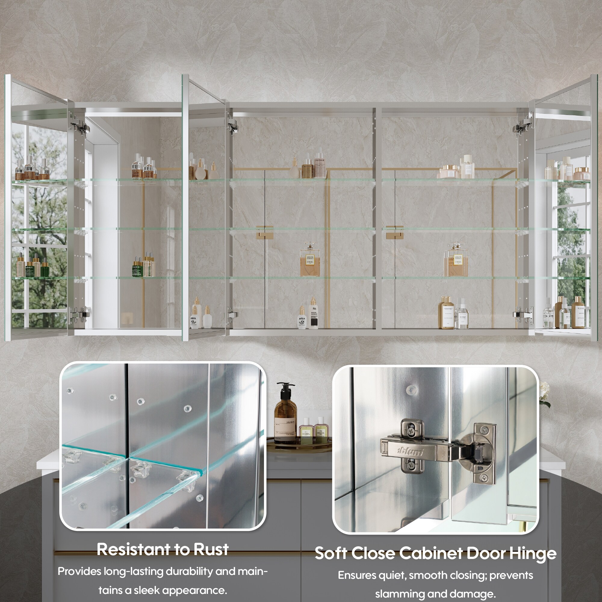 WELLFOR ROSA6030MC Bathroom-Medicine-Cabinets - View #7