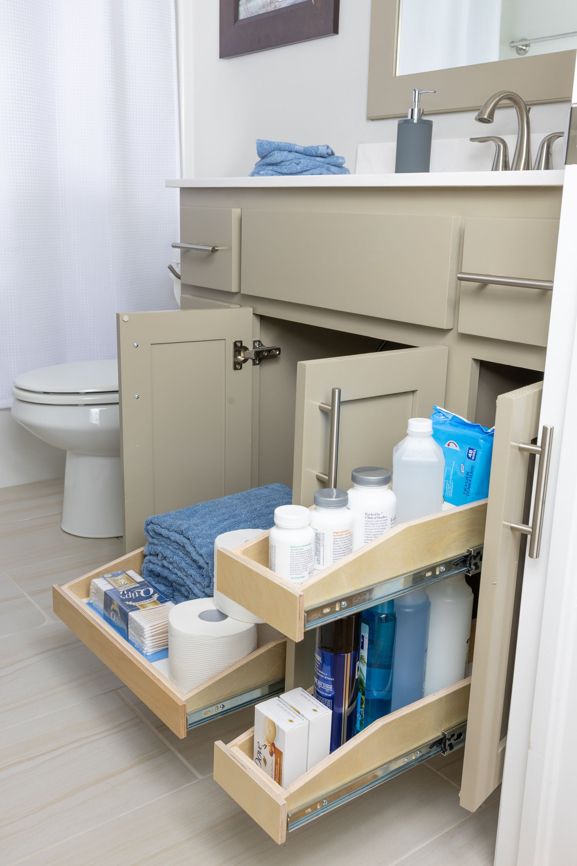 pull out shelving for bathroom cabinets storage solution shelves that slide
