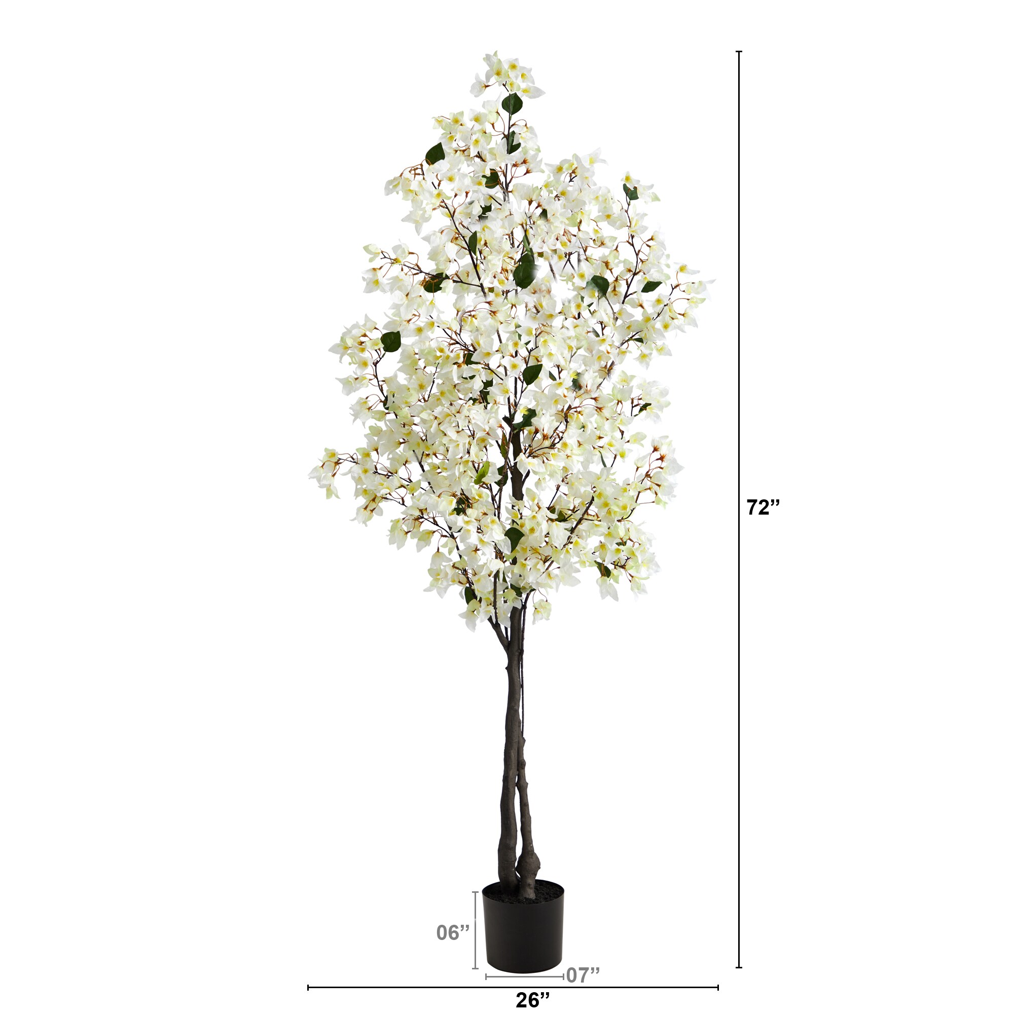 Nearly Natural T2400-WH Artificial-Plants-Trees - View #3