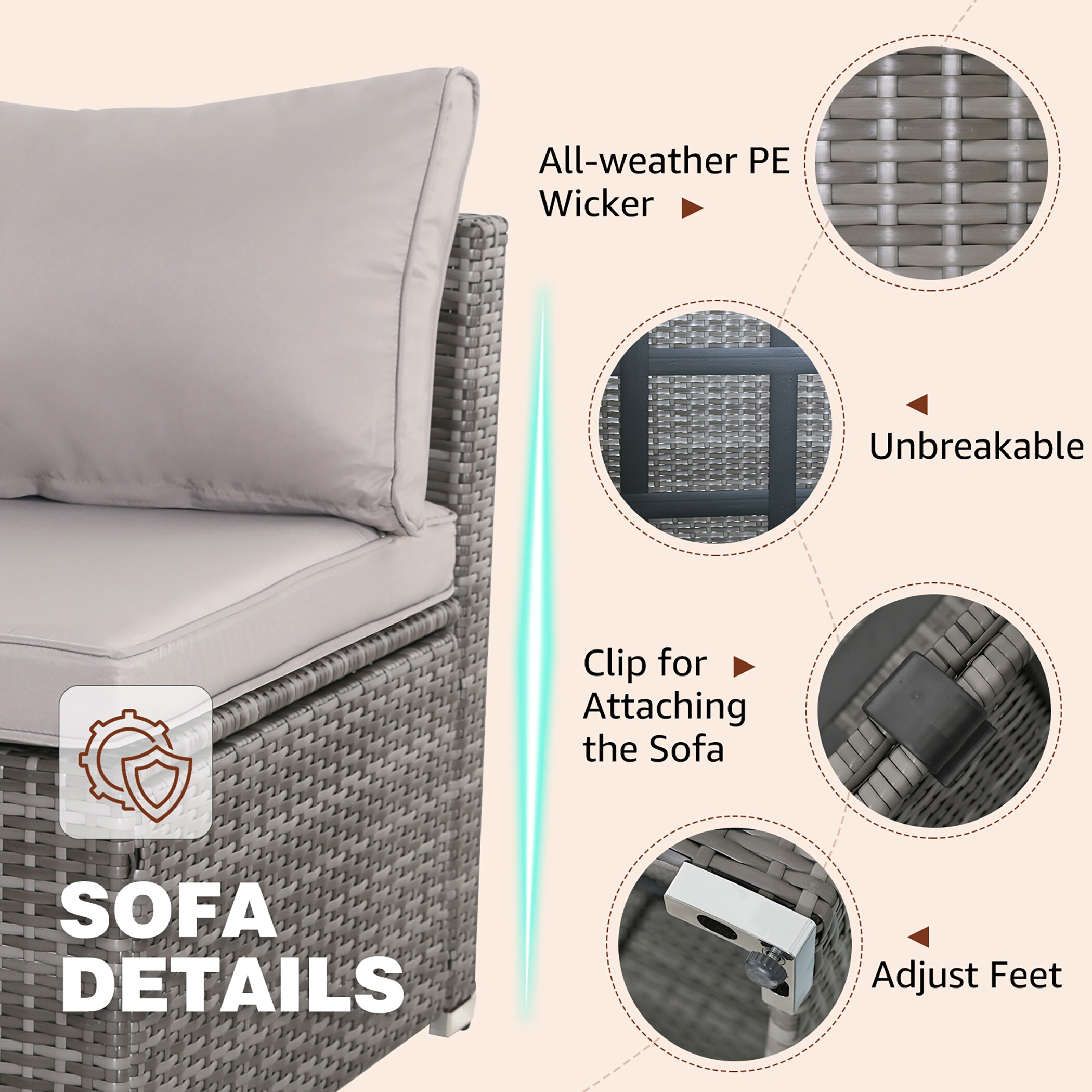 Unity UF-PCS07BRBE Patio-Conversation-Sets - View #5