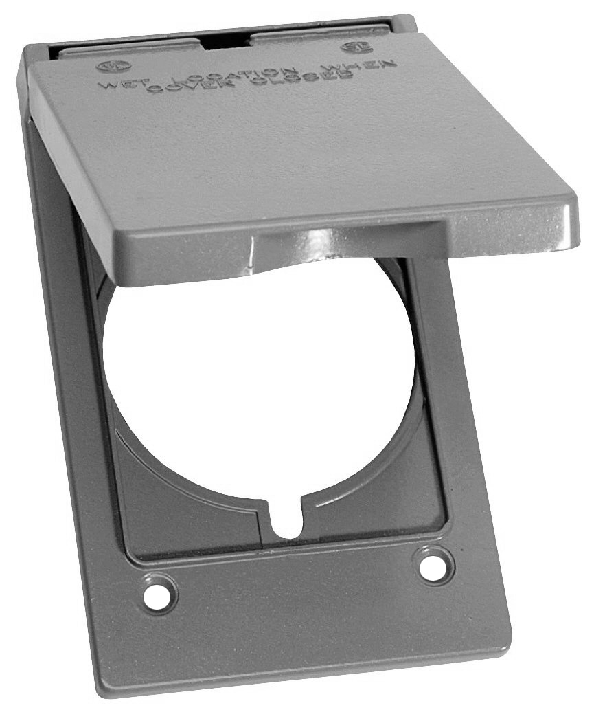 Sigma Engineered Solutions 14244 1 -Gang Rectangle Gray Metal Weatherproof Electrical Box Cover