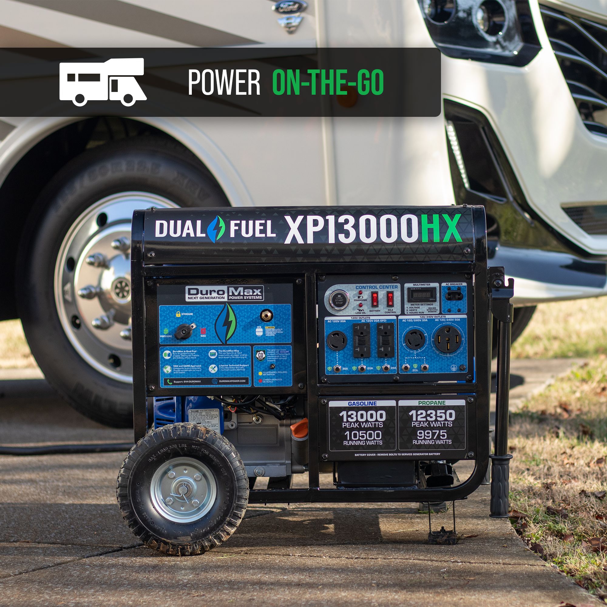 Portable Up Start 10500-Watt in the 500cc Generator Home Back at Power department Electric Portable HX DuroMax Generators