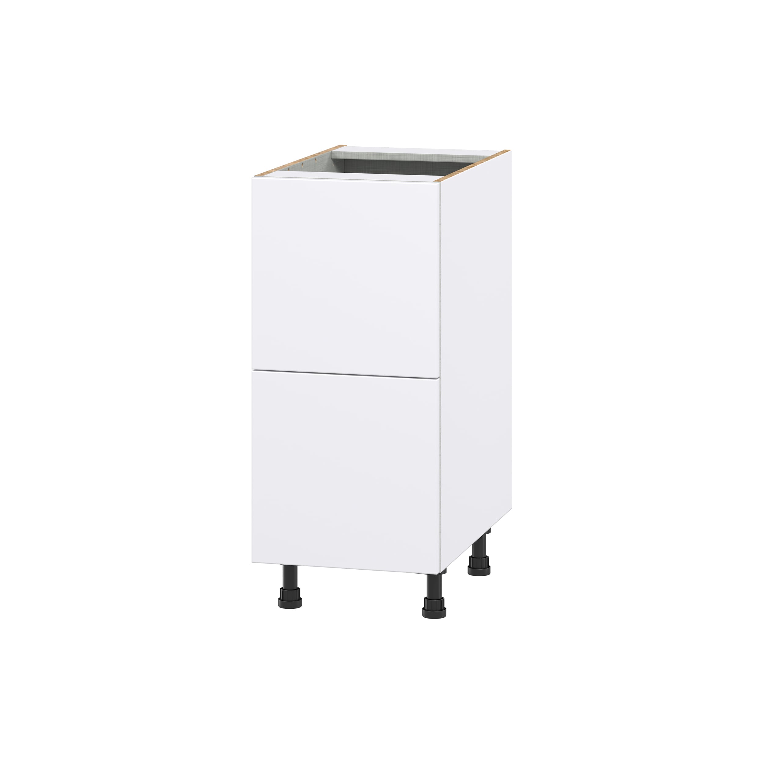 Hugo&Borg DSB2D15-LA Lasalle 15-in W x 34.5-in H x 24-in D Bright White Slab 2 -Drawers Drawer Base Fully assembled Cabinet (Flat Panel Slab)