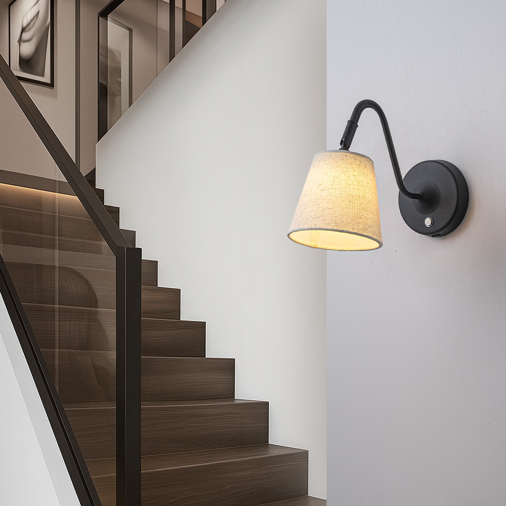 AloaDecor Lighting L7513W2810A 5-in W 1 -Light Matte Black Integrated LED Wall Sconce