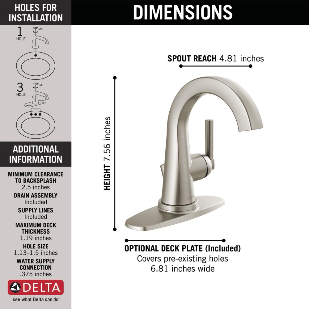 Delta 15891LF-SP Lavatory-Faucets - View #6
