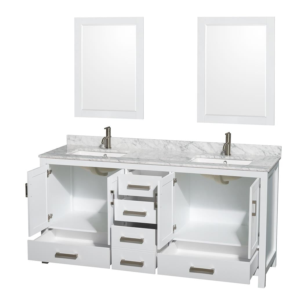 Wyndham Collection WCS141472DWHCMUNSM24 Bath-Vanity-Combo - View #2