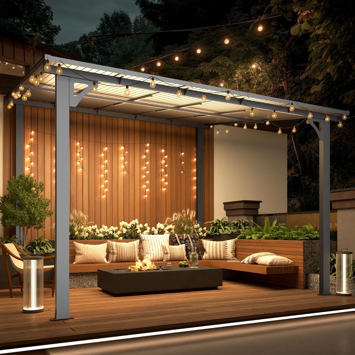 AECOJOY 16302BK-LS01 Wood-Resin-Gazebos - View #2