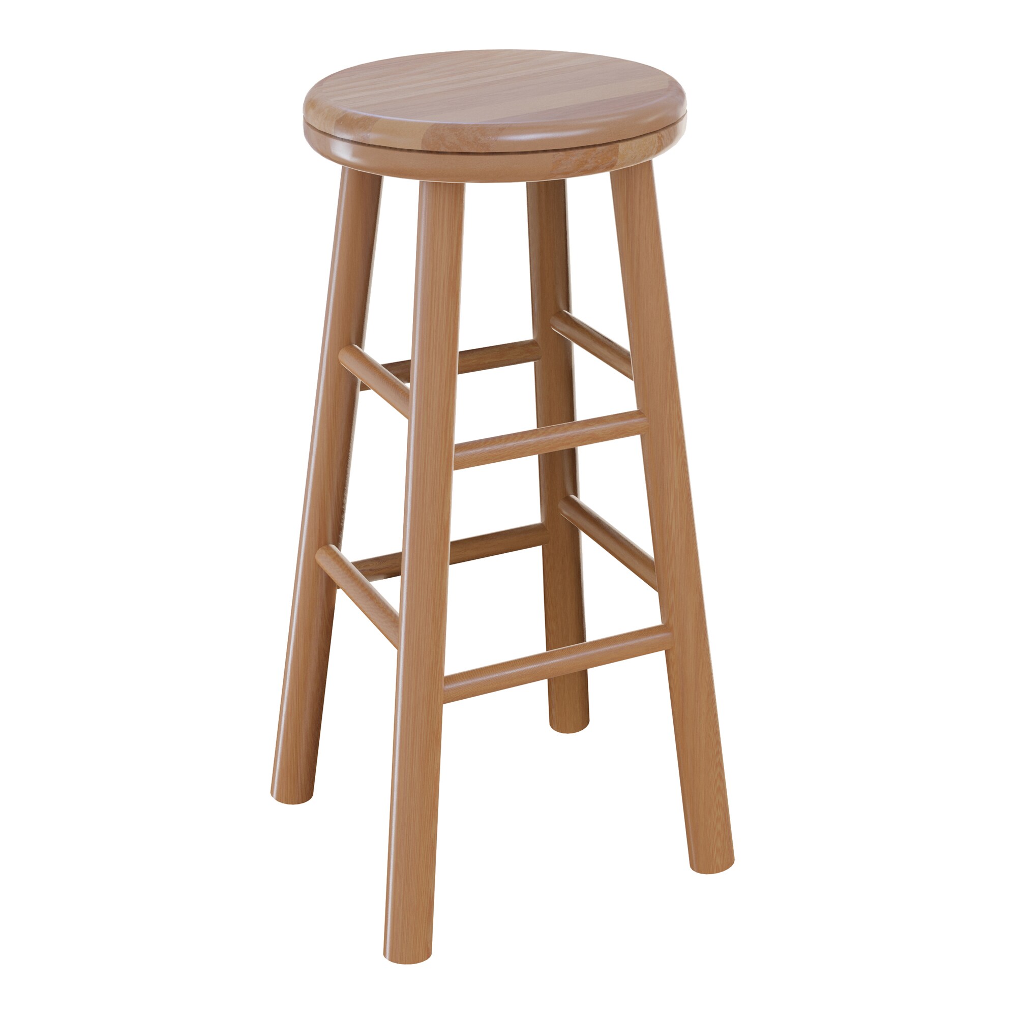 Winsome Wood Oakley Set of 2 Natural Counter Height Swivel Bar Stool at ...