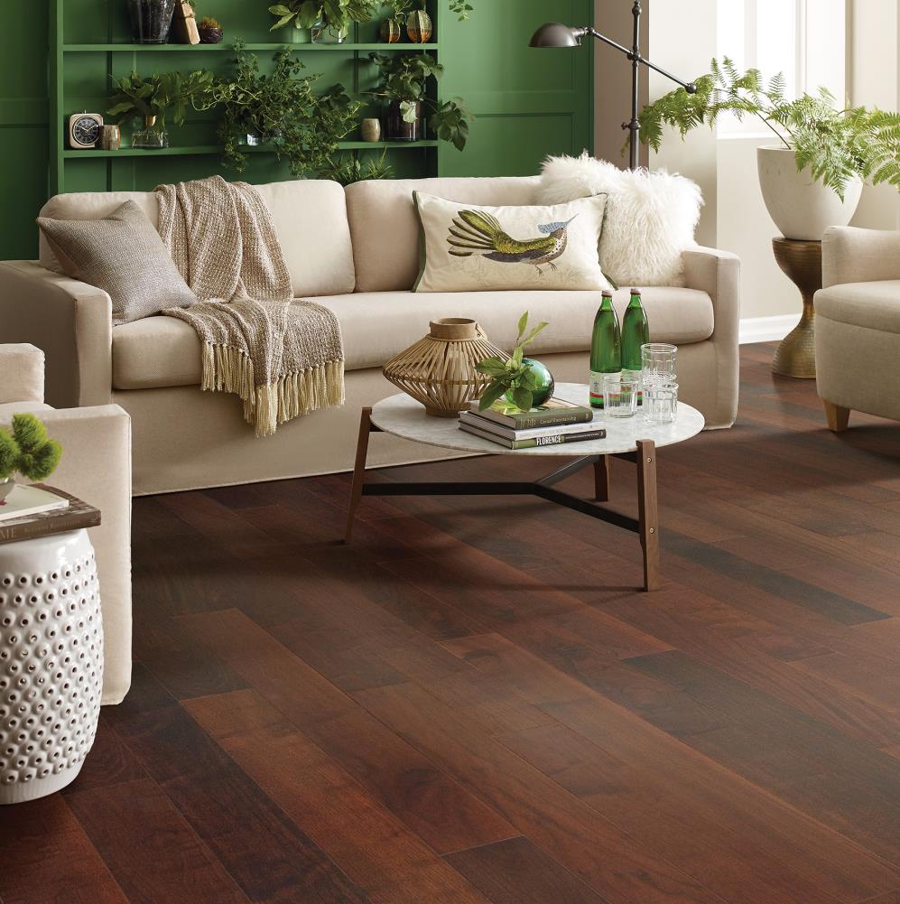 natural floors 5-in Montane Walnut Walnut Smooth/Traditional Engineered Hardwood Flooring (26.26-sq ft)