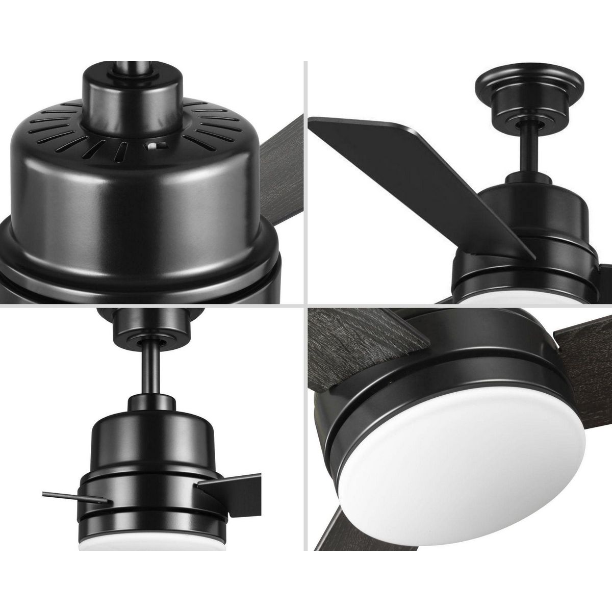 Progress Lighting Trevina II 44-in Black with Matte Black Blades ...