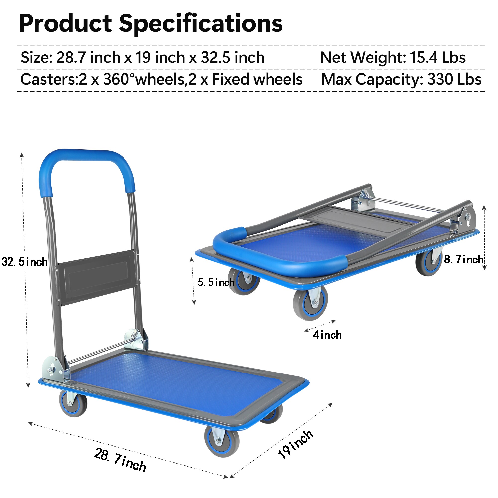 Kahomvis YS-QPW1-275 Hand-Truck-Dollies - View #4