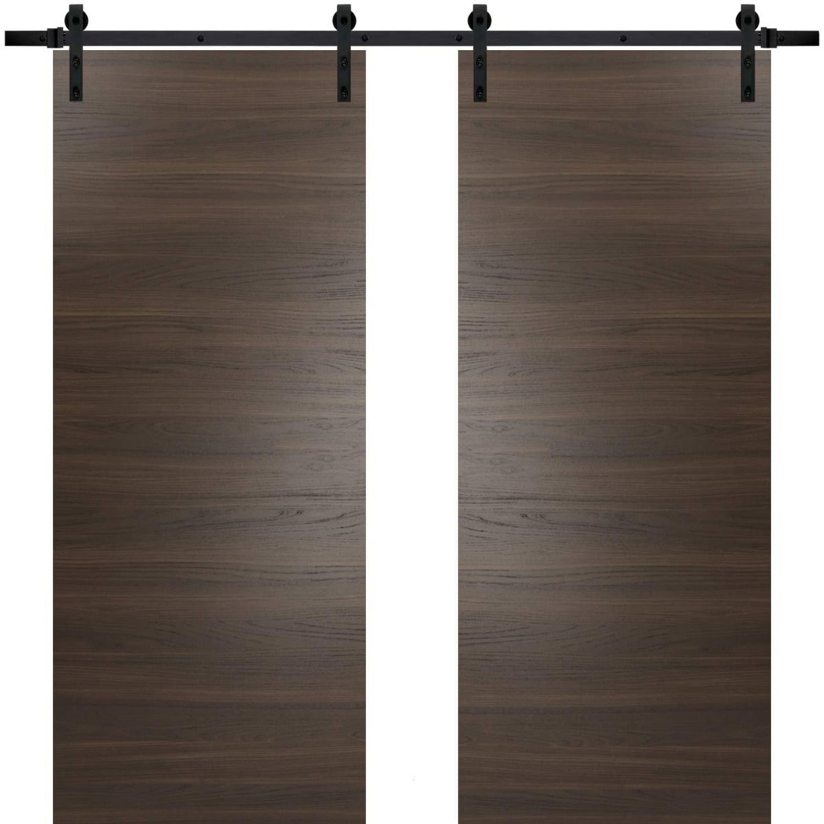 SARTODOORS Interior Double Barn Doors - Planum 0010 Chocolate Ash