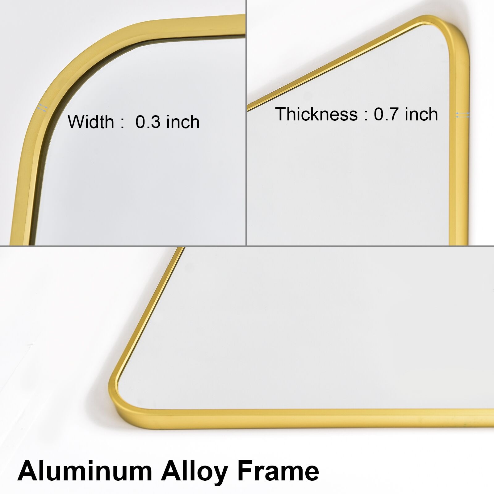 BEAUTYPEAK LS-YSJ-RE2436-G Decor-Mirrors - View #8
