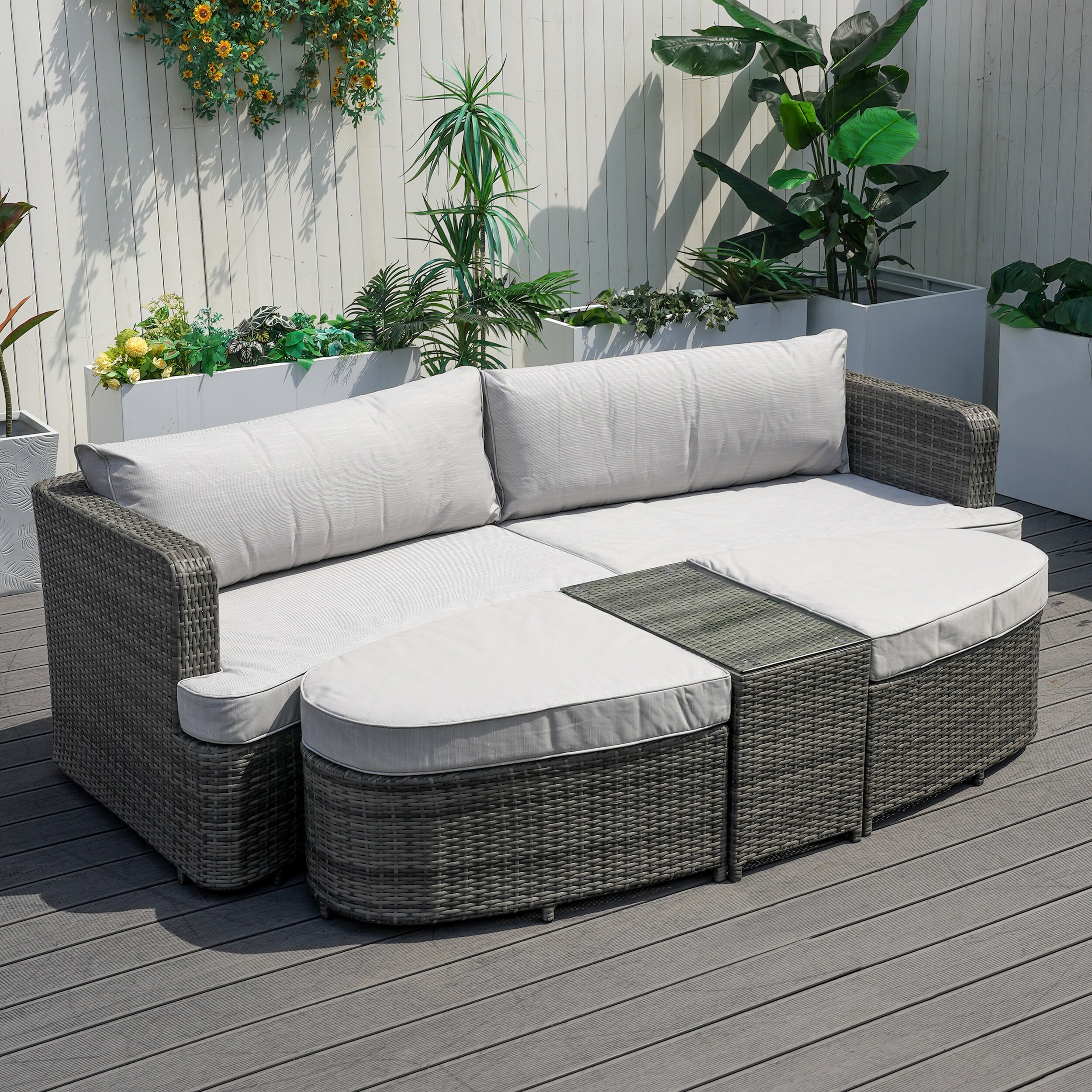 Moda Furnishings PAL-1202-GR Patio-Conversation-Sets - View #5