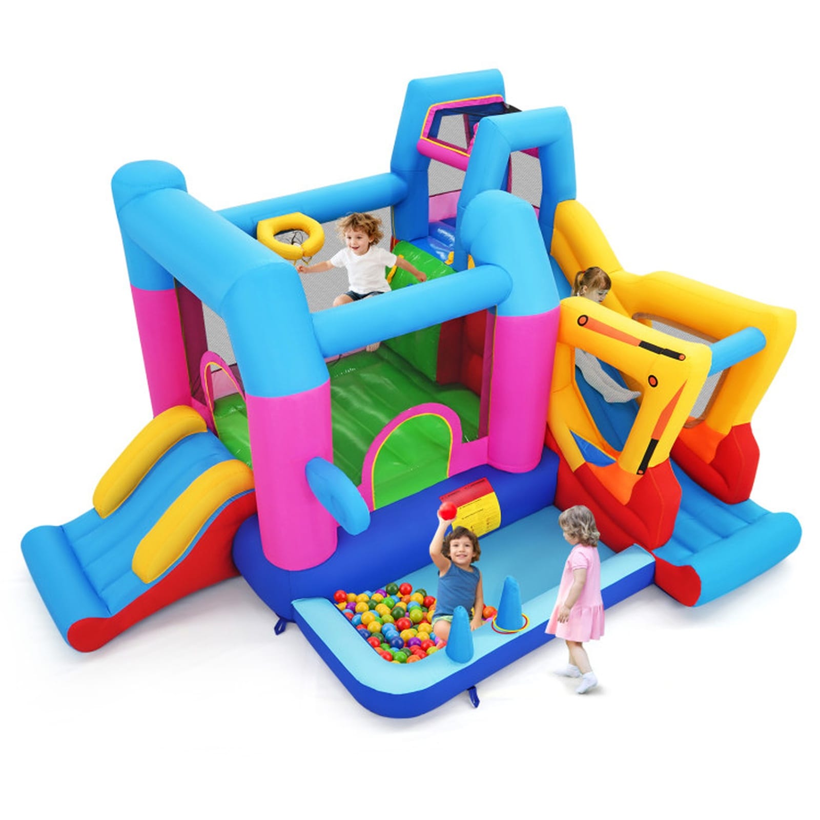 SUGIFT 150 x 126 x 88.5-in Excavator Inflatable Bounce House - 8