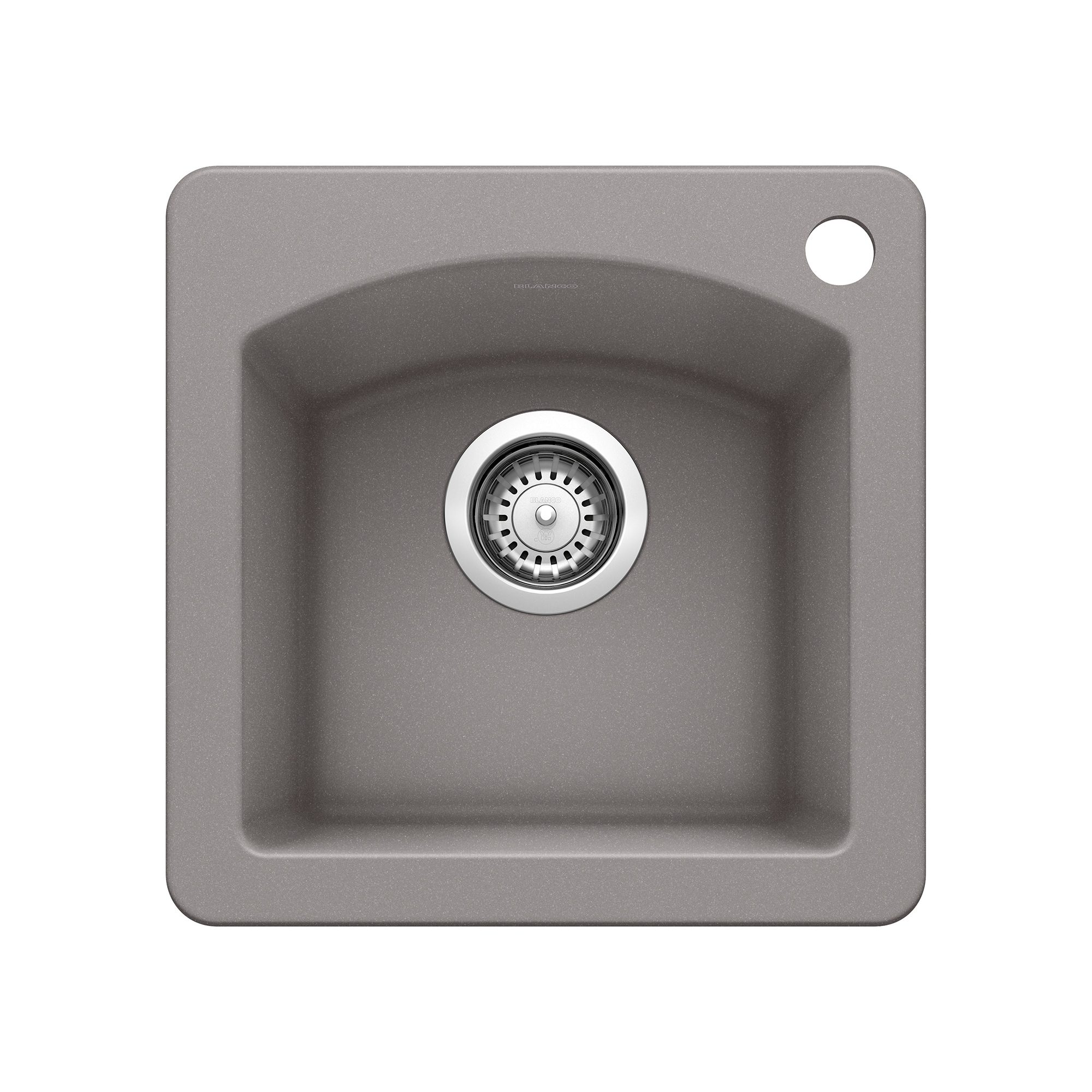 BLANCO Diamond 15-in L x 15-in W Metallic Gray Granite 1-Hole Bar Sink ...