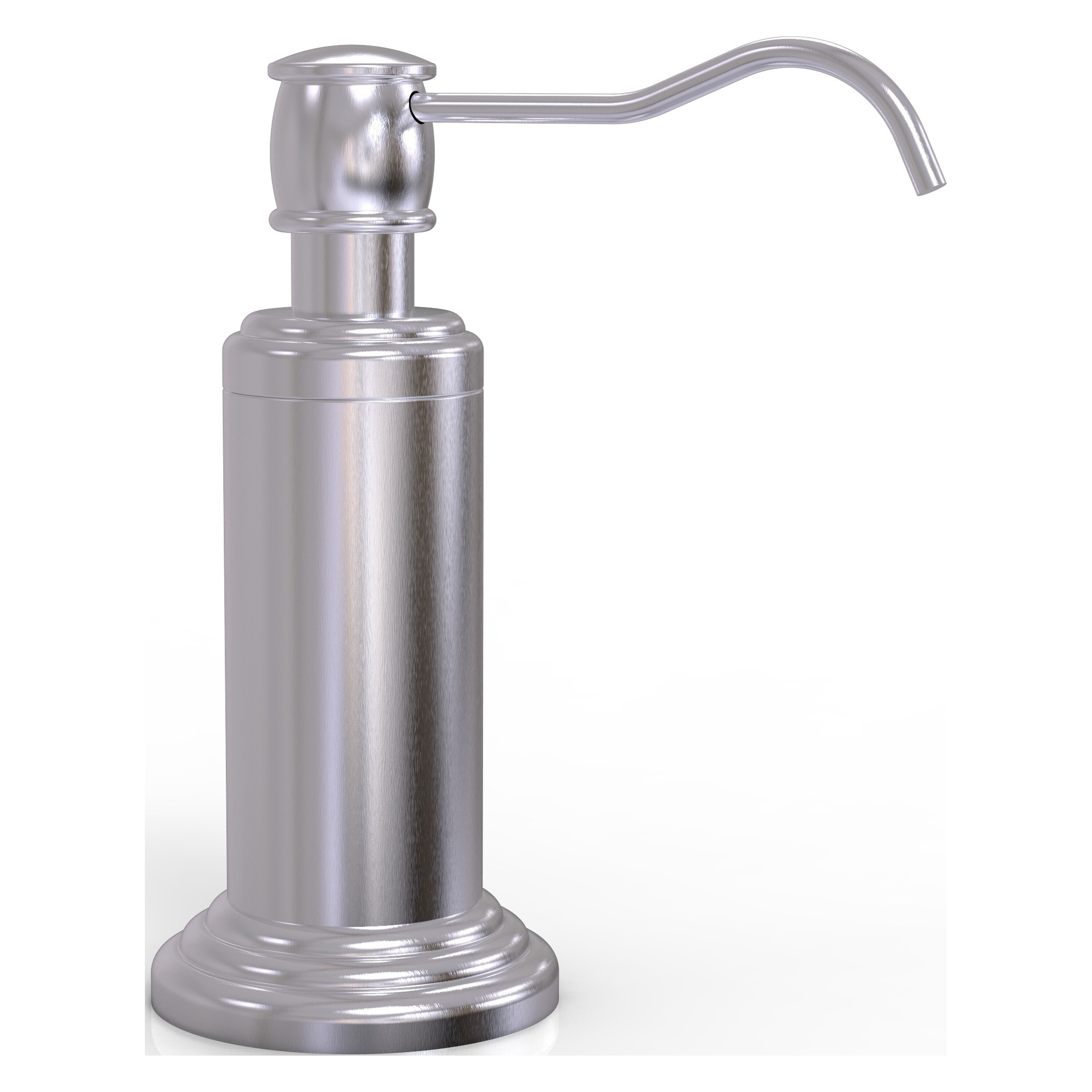 Allied Brass WP-61-SCH Waverly Place Satin Chrome 5-oz. Capacity Freestanding Soap and Lotion Dispenser