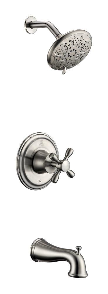ANZZI SH-AZ034 Mesto Brushed nickel 1-handle Single function 5.98-Inches Round Bathtub and shower Faucet with Valve