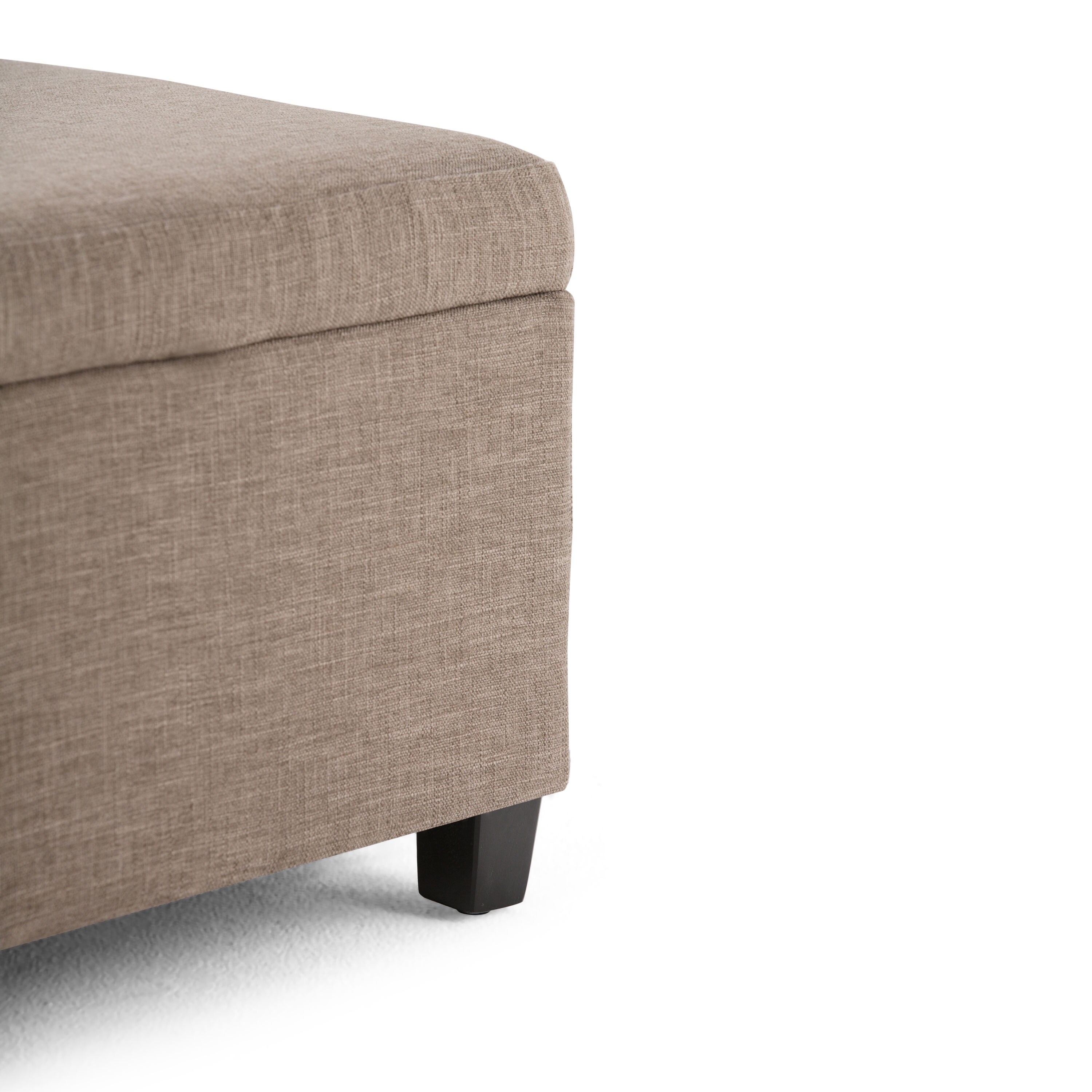 Simpli Home Avalon Modern Fawn Brown Storage Ottoman in the Ottomans & Poufs  department at