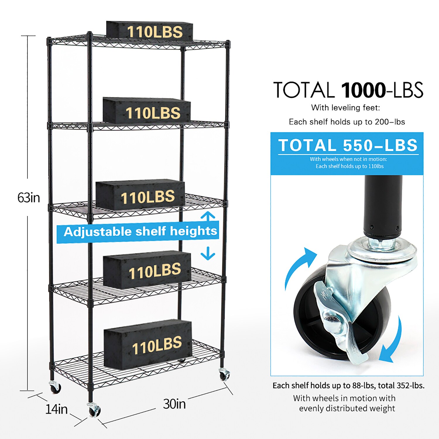EFINE RL200-5W Free-Standing-Shelving - View #7