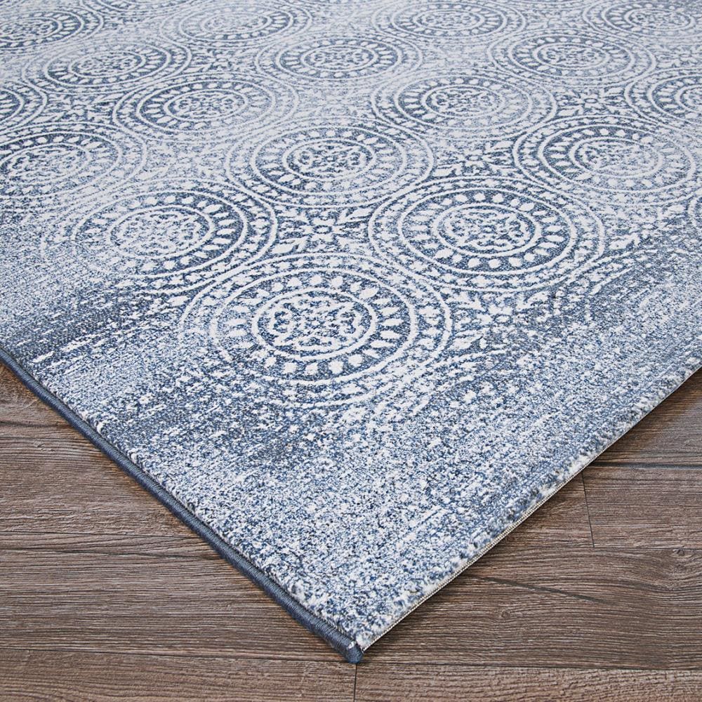 Slate Blue & Pearl Reversible Handmade Area Rug - 6'6" x 9'6"