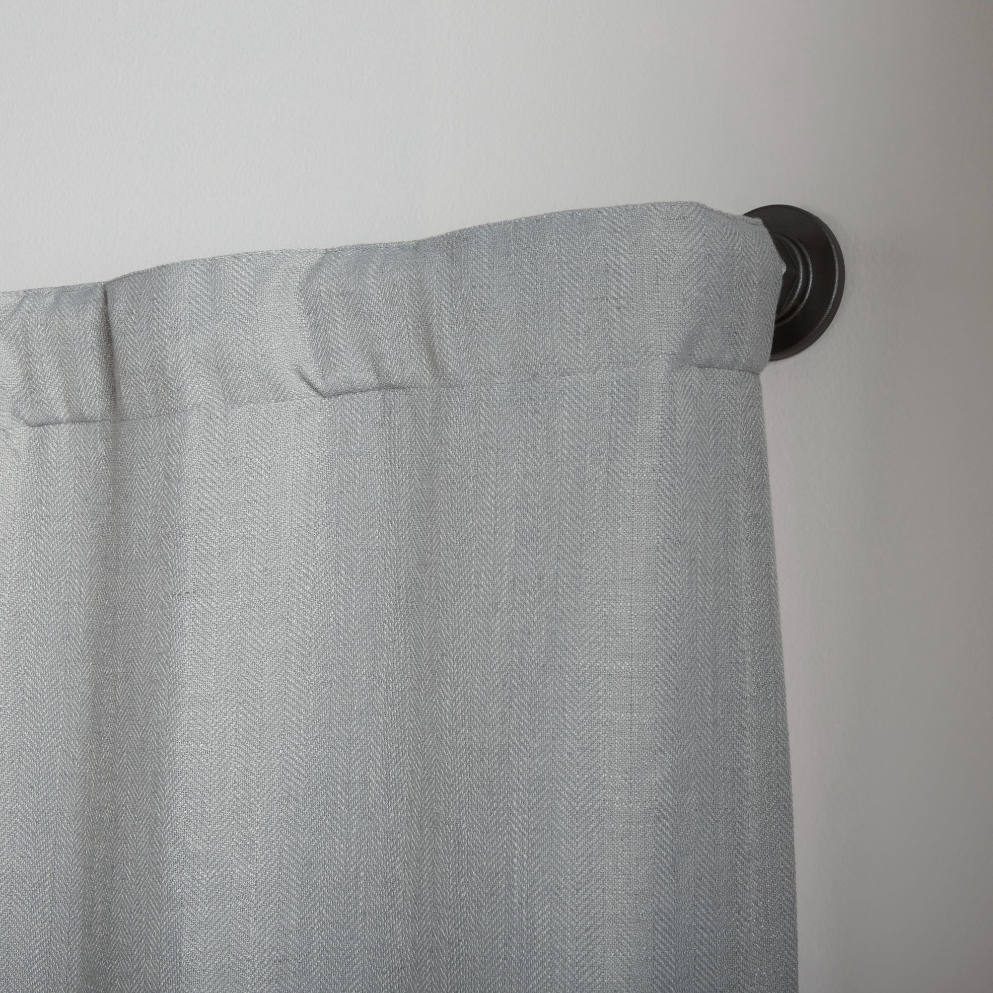 Gunmetal Adjustable Iron Wrap Around Curtain Rod 66"-120"
