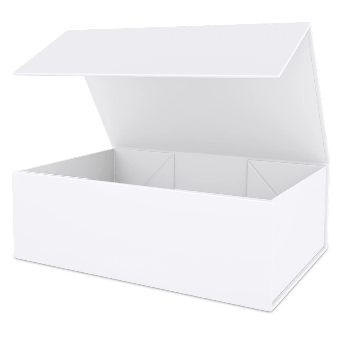 Afoxsos White Gift Box with Magnetic Closure Lid 10 x 6 x 3 Inches Recyclable Cardboard Easy Assembly for Bridesmaid Birthday Wedding Gifts Set #L05AF09080