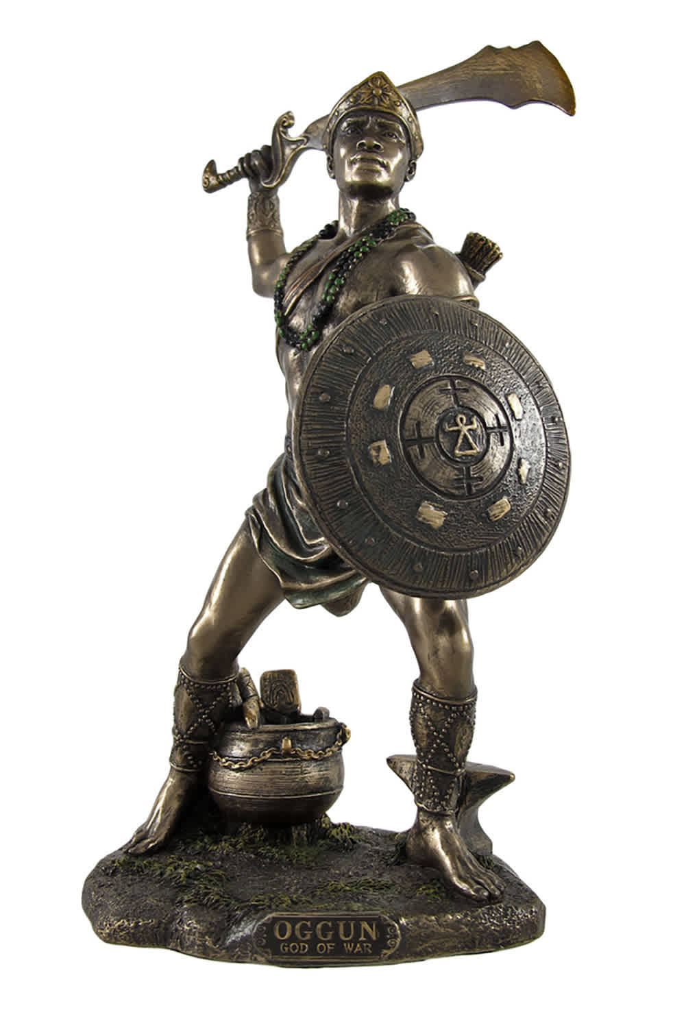 Veronese Design US181 Bronzed Oggun God of Iron Hunting Politics and War Statue
