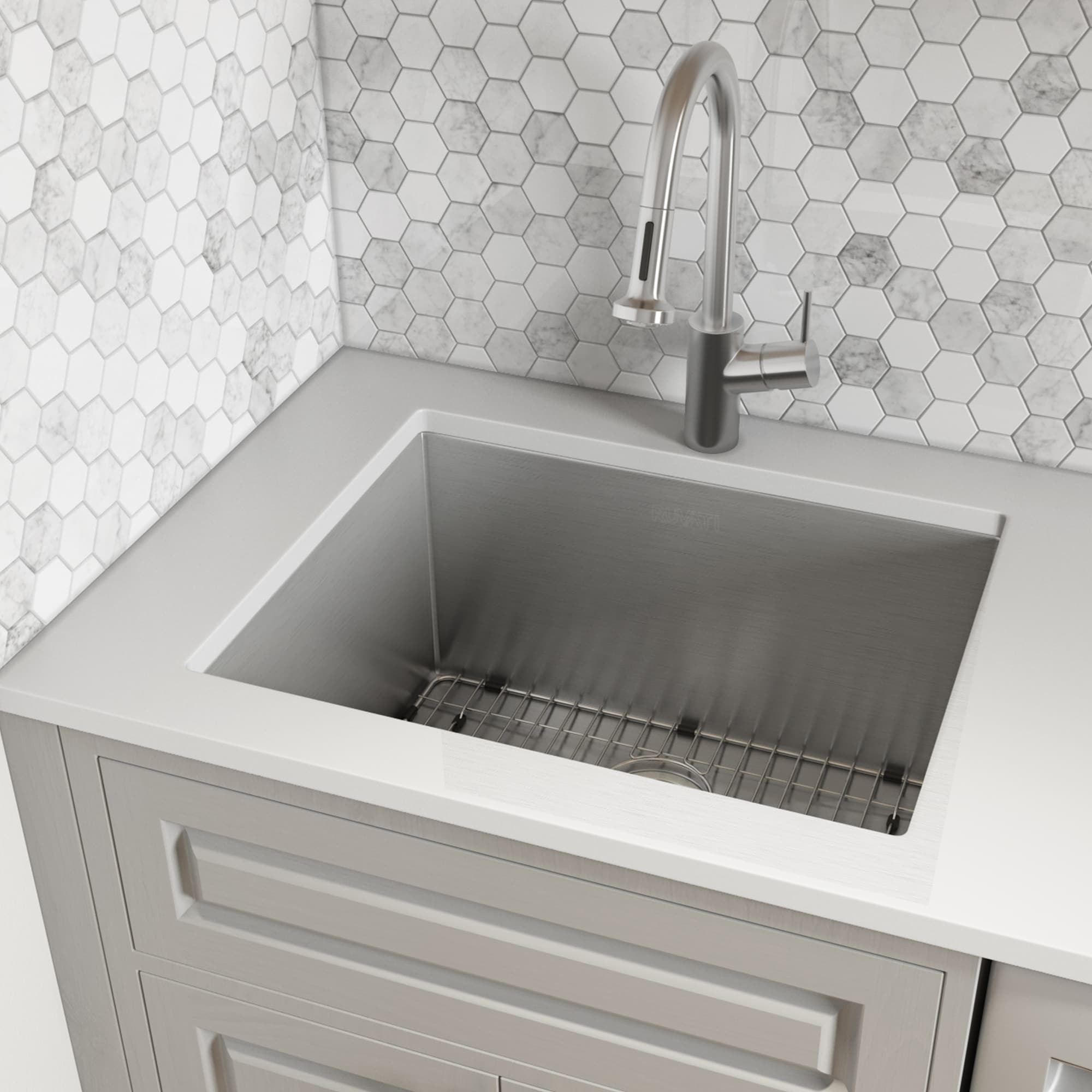 Ruvati 23" x 18" x 12" Deep Stainless Steel Undermount Utility Sink