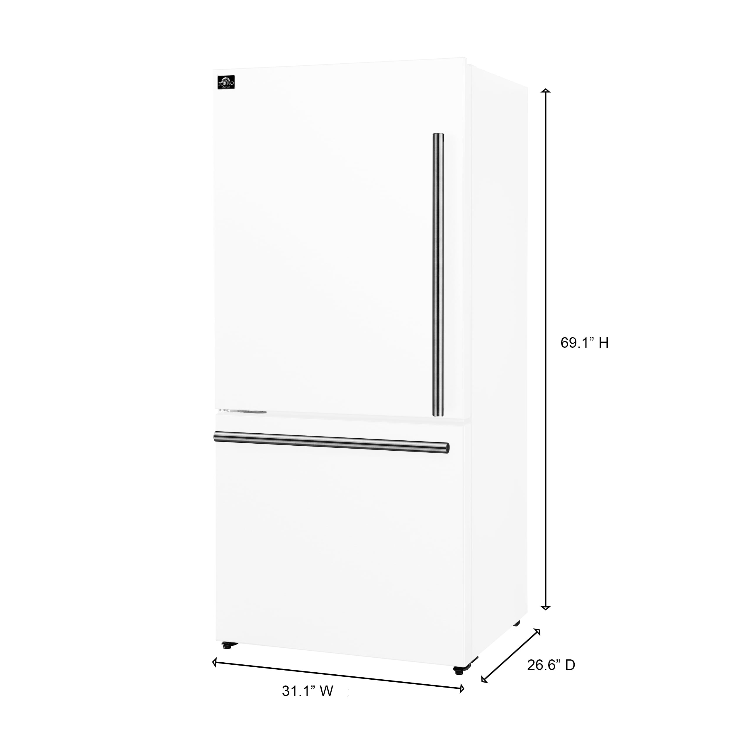 FORNO FFFFD1786-31WHT Bottom-Freezer-Refrigerators - View #14