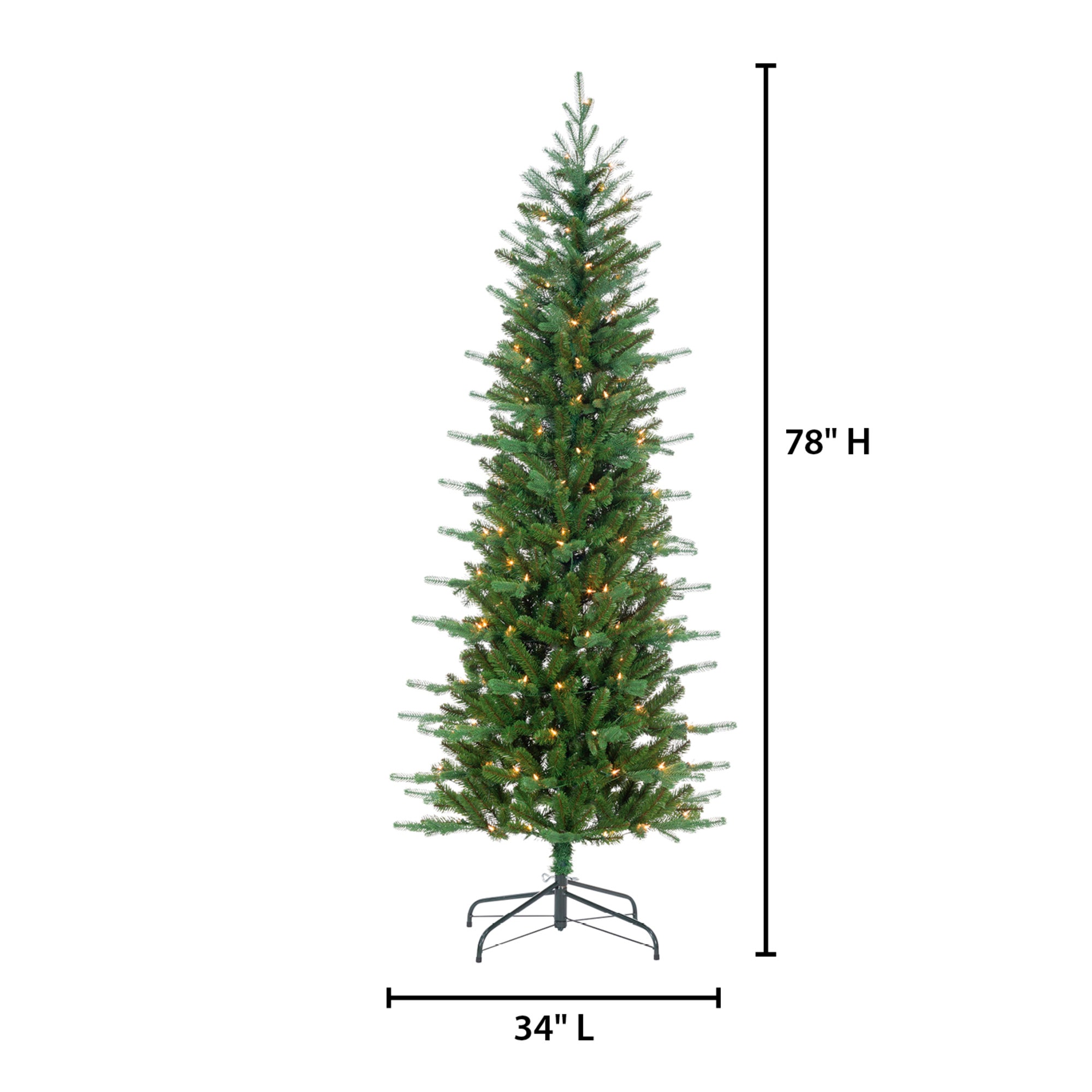Sterling Tree Company 6.5-ft Pine Pre-lit Artificial Christmas Tree ...