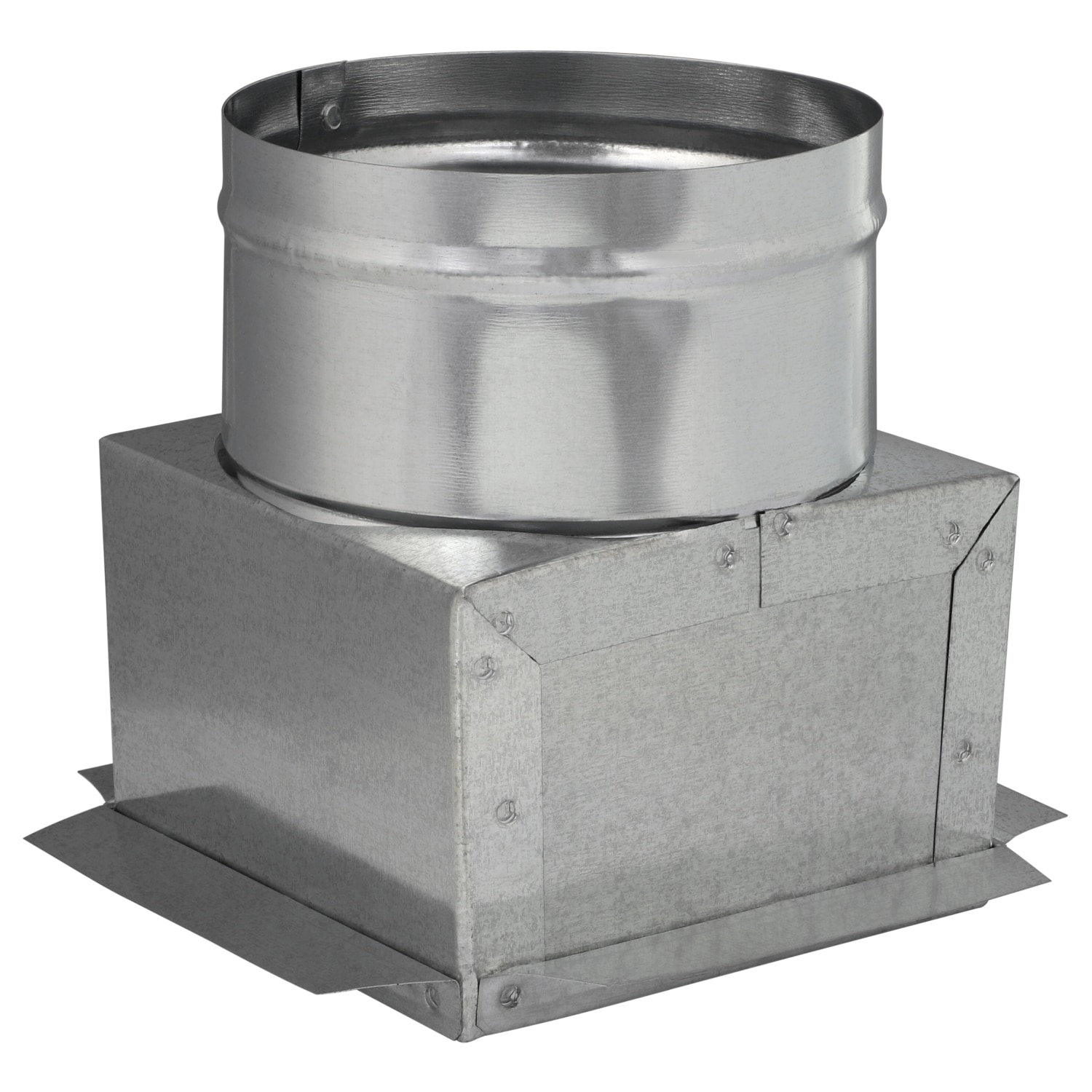 IMPERIAL GVL0265-A 6-in 30 Gauge Galvanized steel Round Ceiling register Duct boot