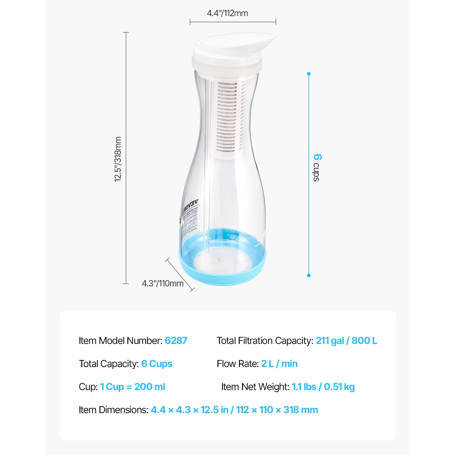 VEVOR SHXLSGBSBL13F0YR9V0 Water-Filter-Pitchers - View #8